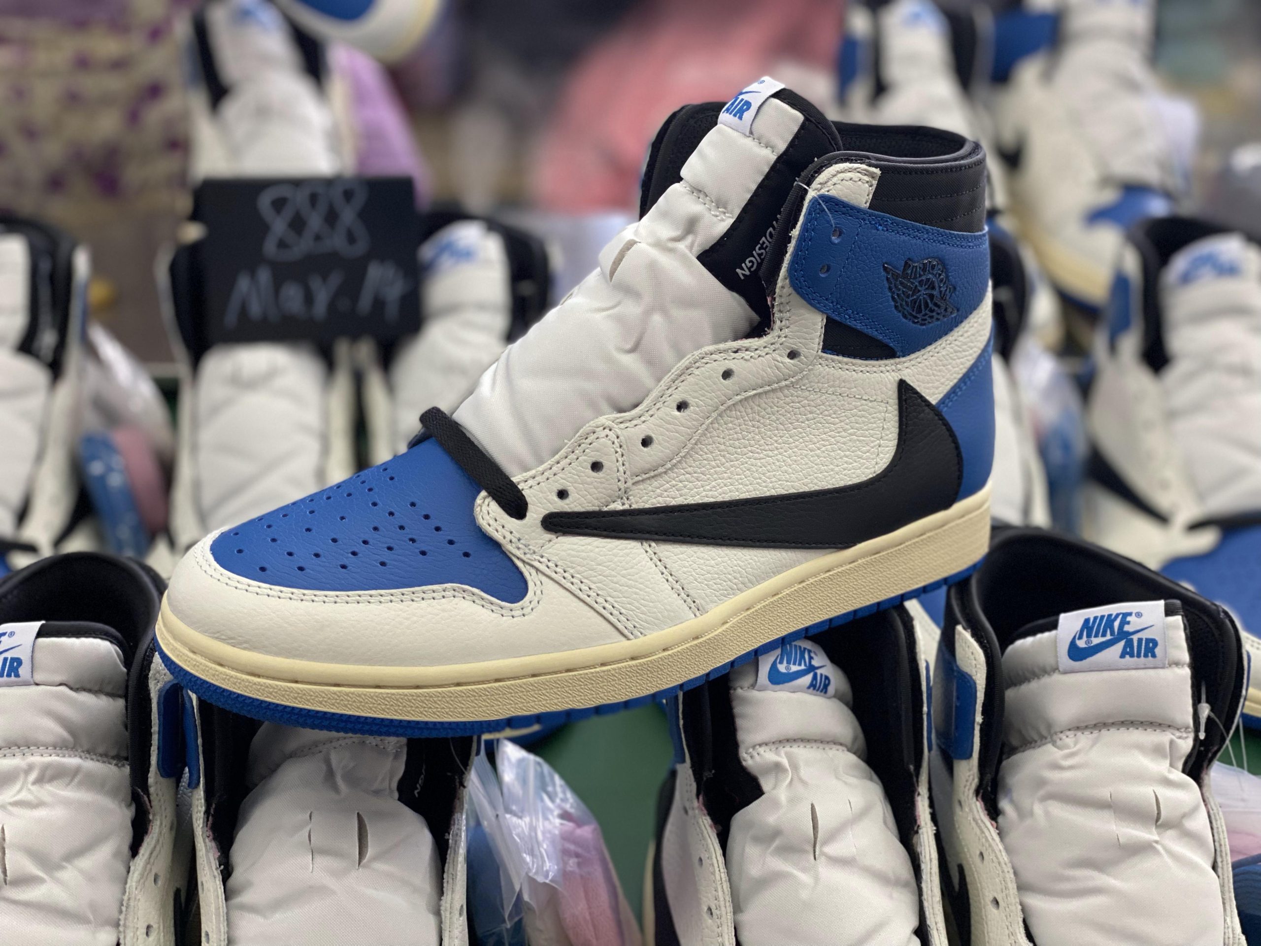 Jordan 1 High OG SP Fragment X Travis Scott Blue