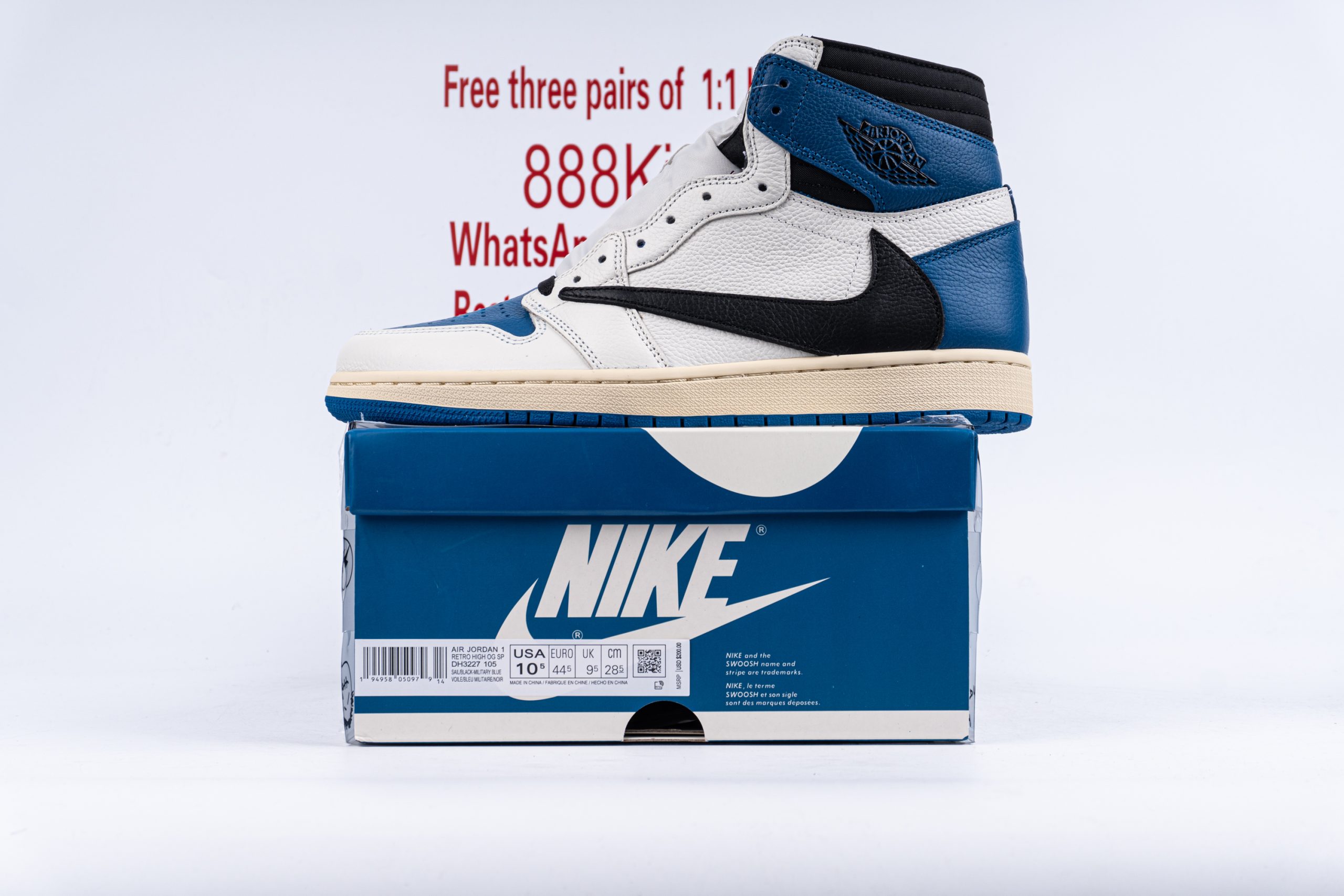Jordan 1 High OG SP Fragment X Travis Scott Blue