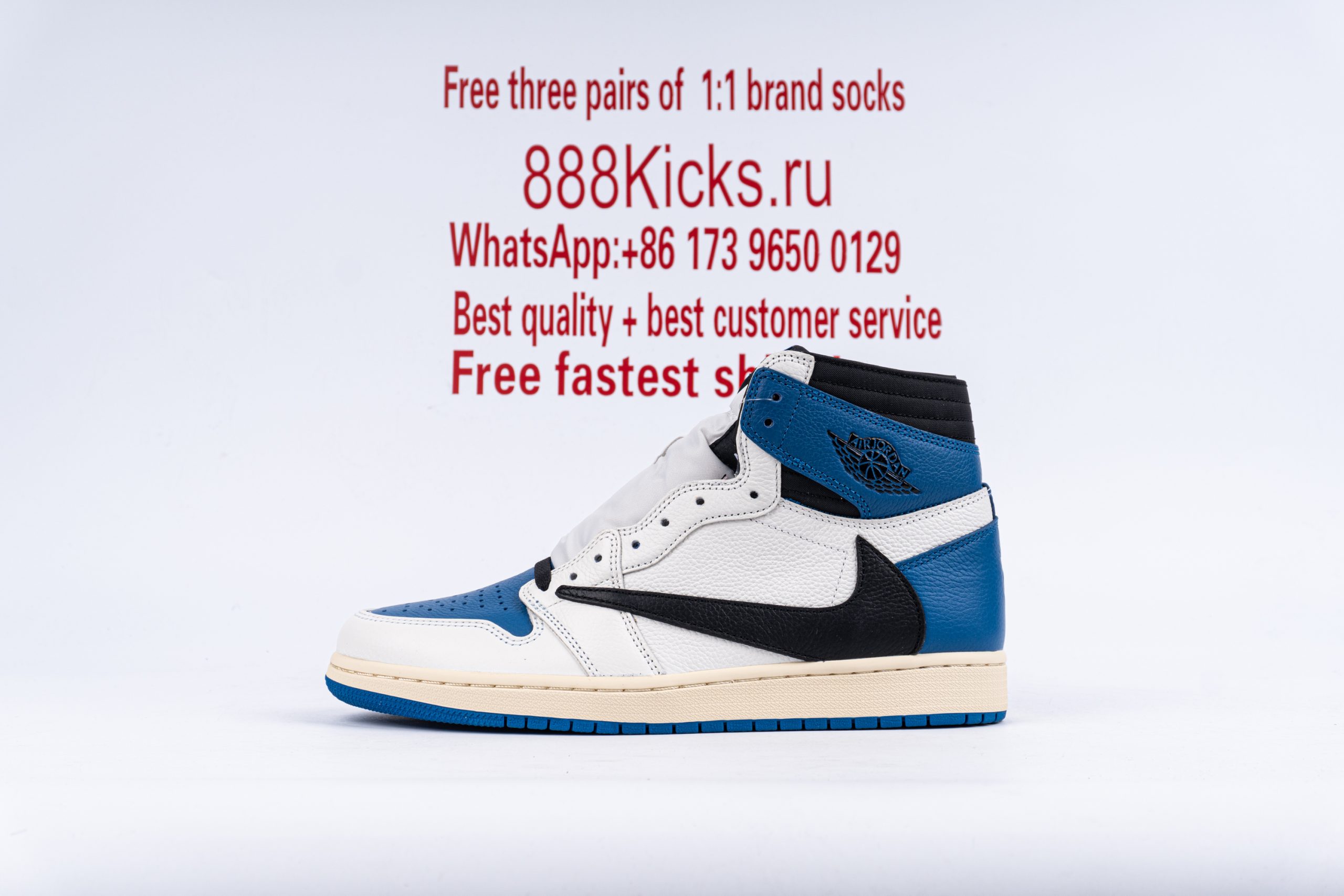 Jordan 1 High OG SP Fragment X Travis Scott Blue
