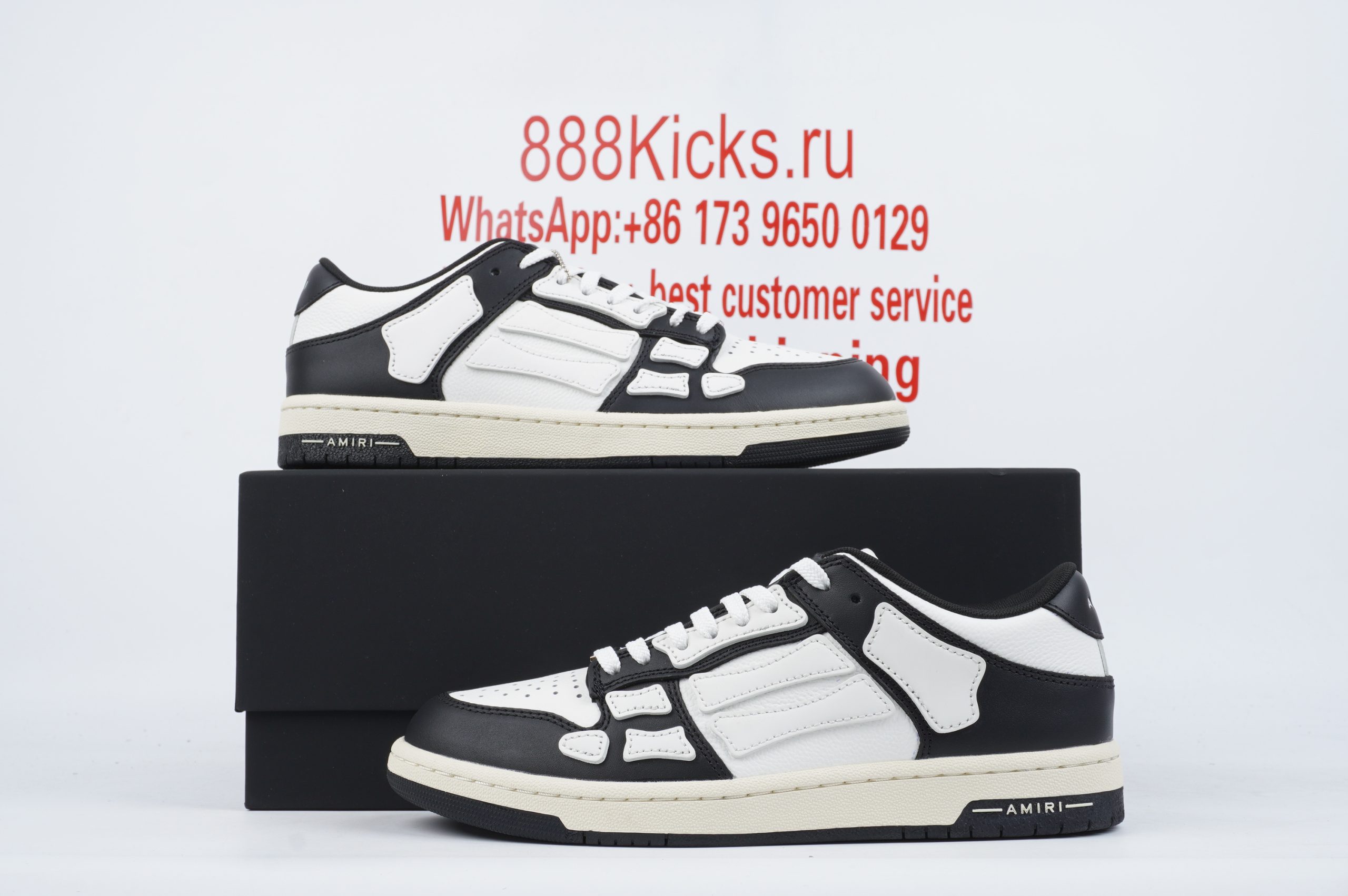 AMIRI Bone Runner Black White