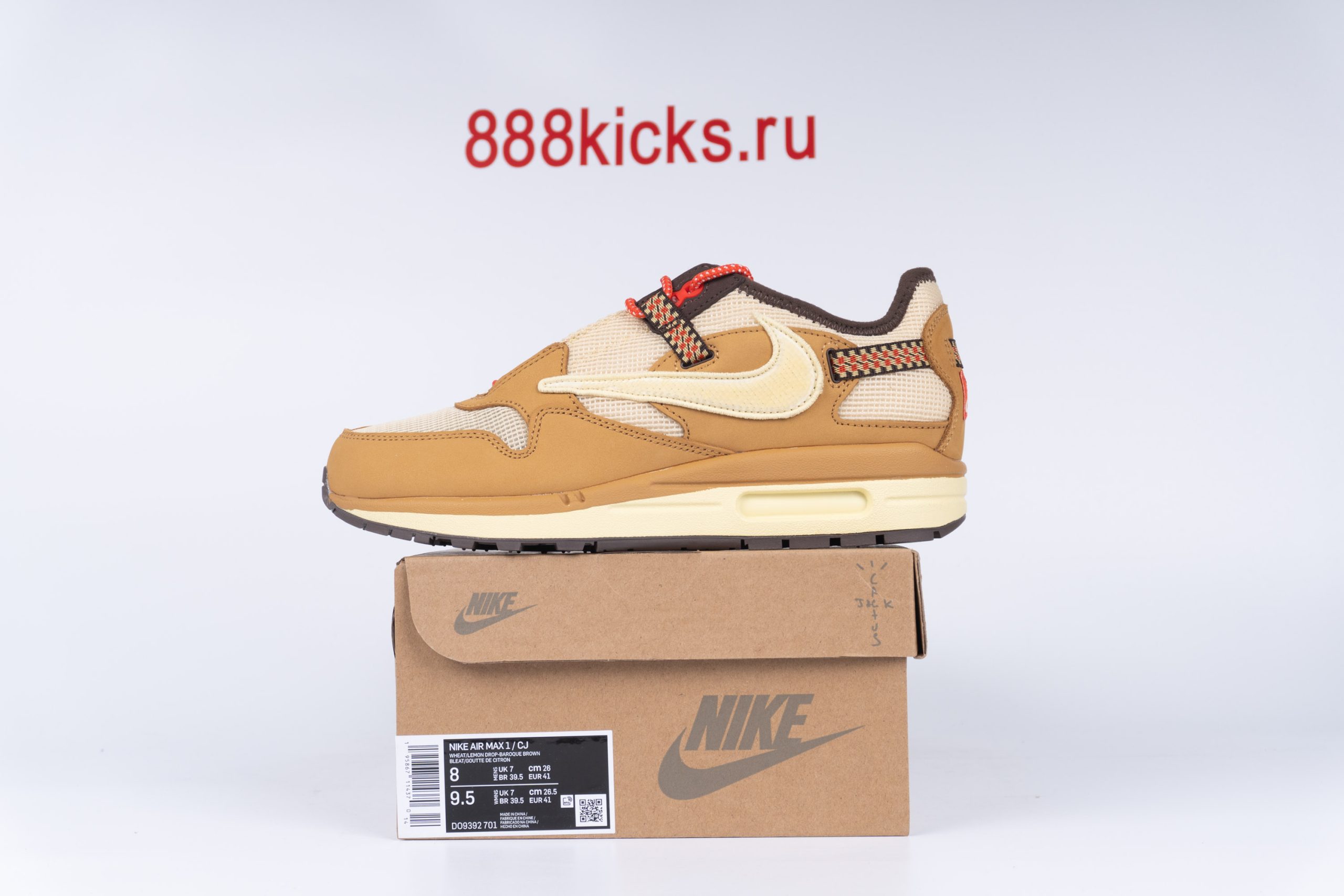Nike Air Max 1 Travis Scott Cactus Jack Wheat Lemon Drop