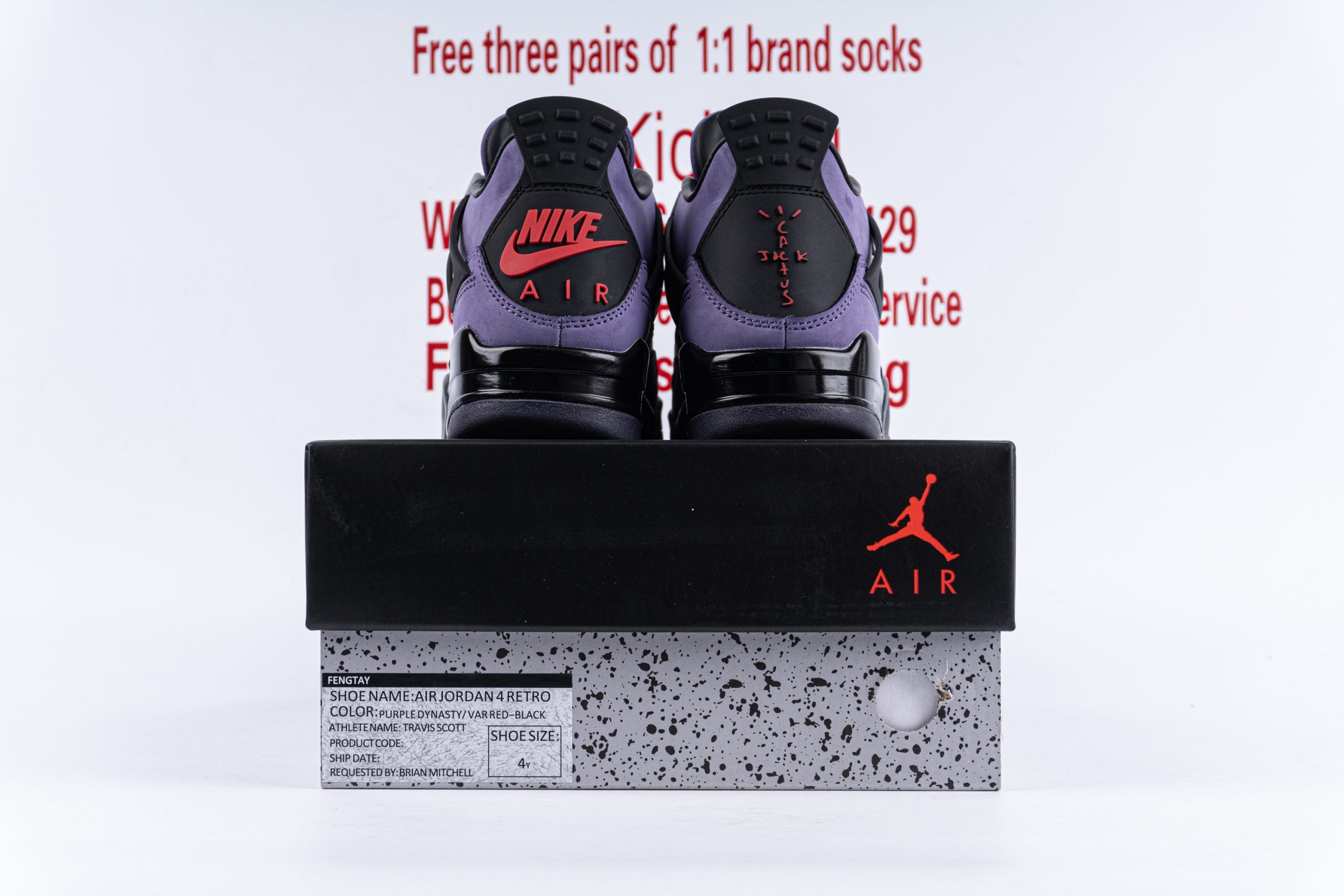 Travis Scott x Air Jordan 4 Retro Purple