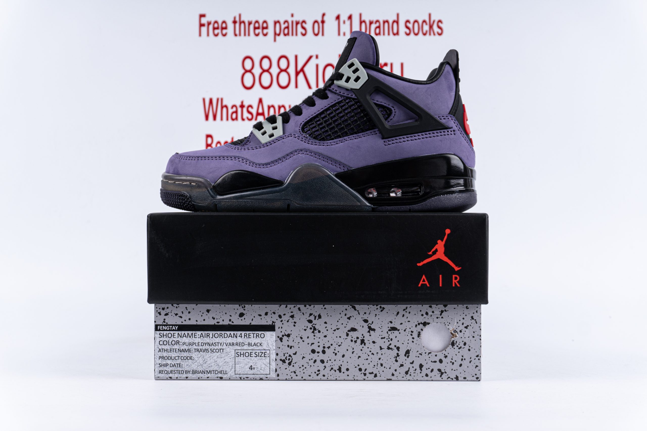 Travis Scott x Air Jordan 4 Retro Purple