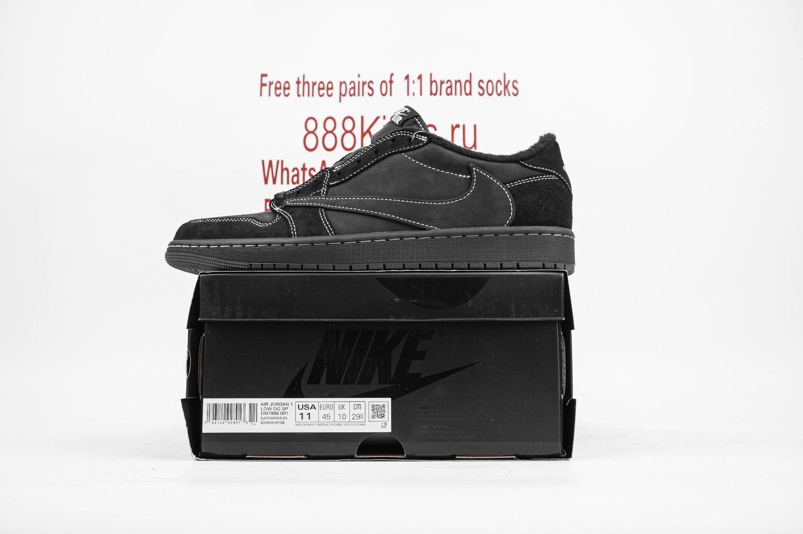 Jordan 1 Retro Low OG SP Travis Scott Black Phantom