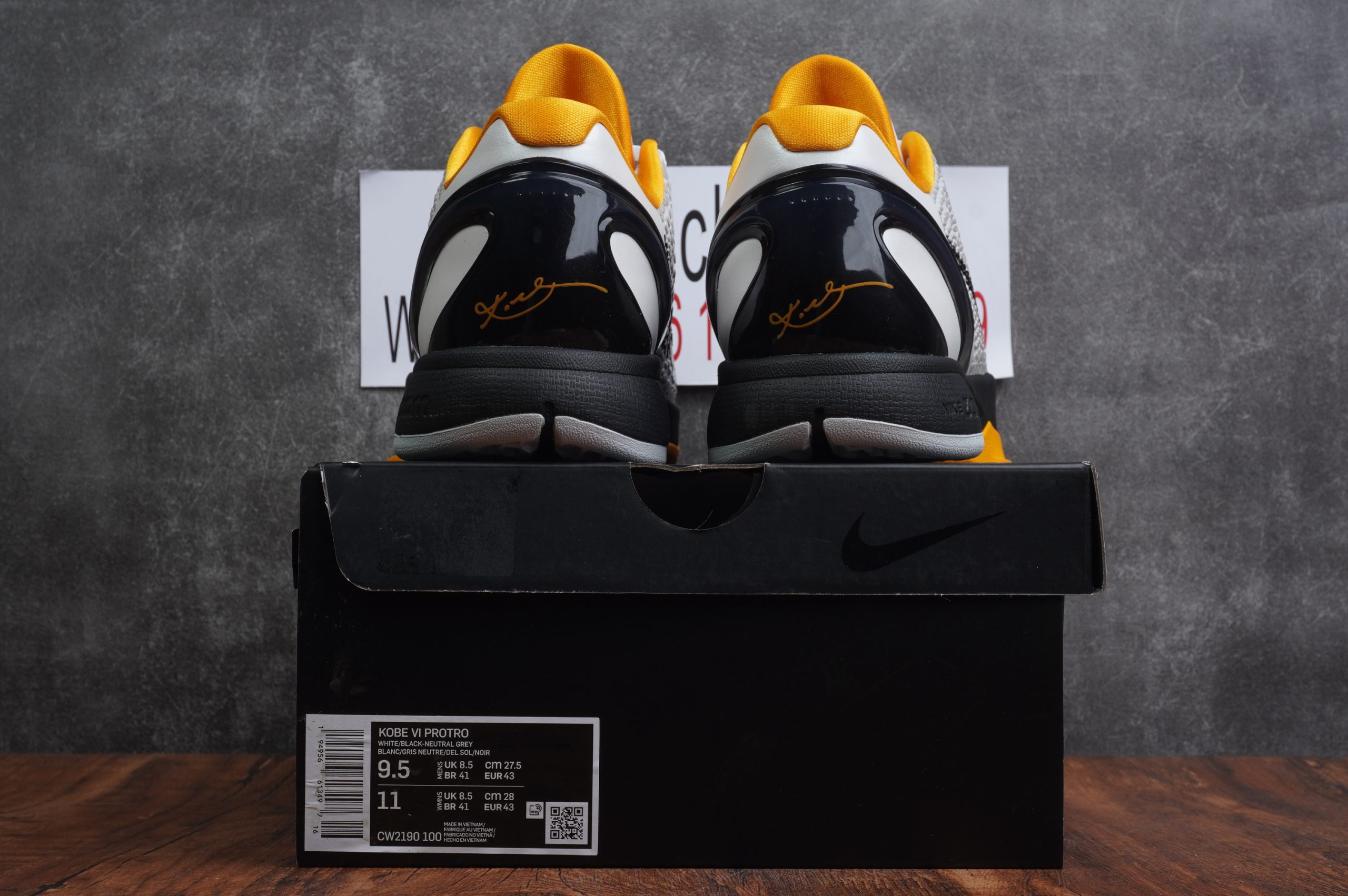 Kobe 6 Protro Playoff Pack White Del Sol