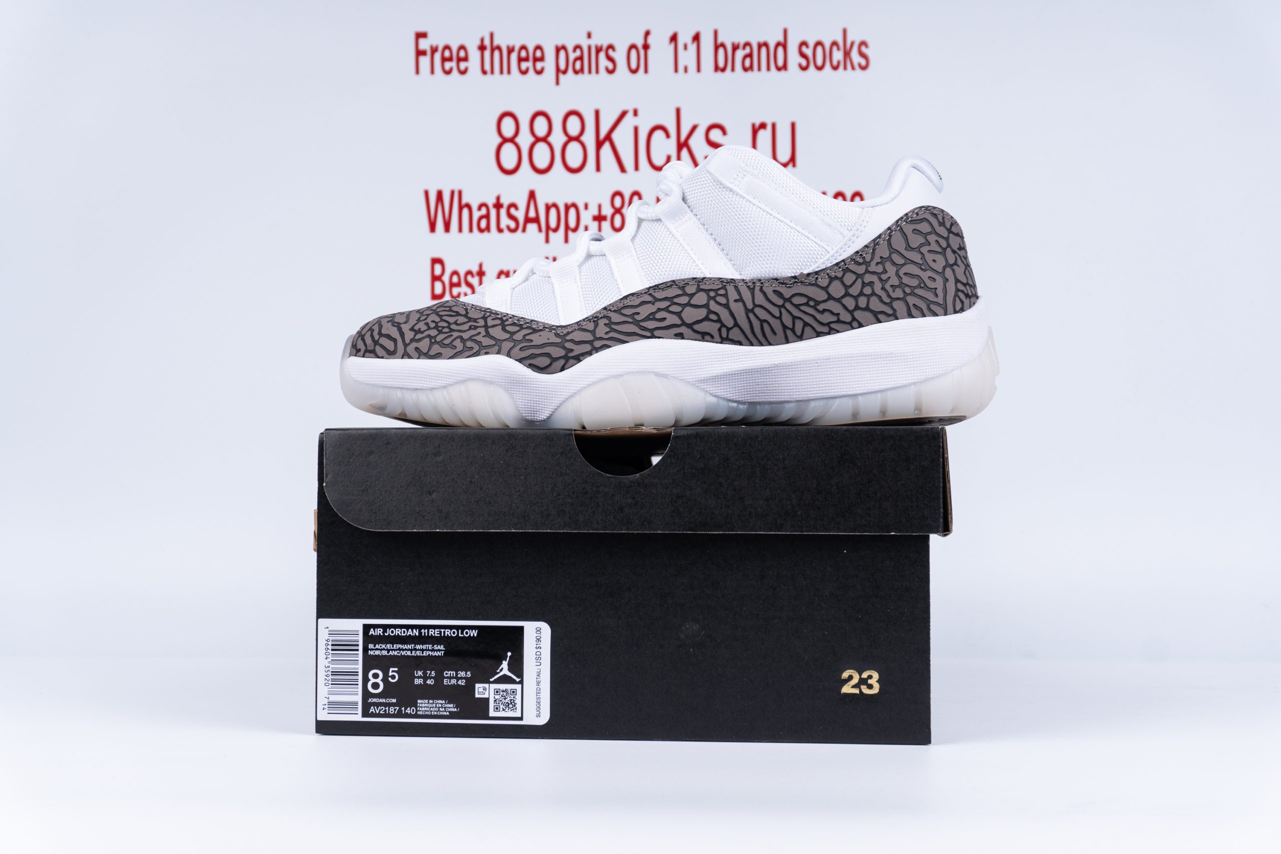 Jordan 11 Retro Low IE White Cement