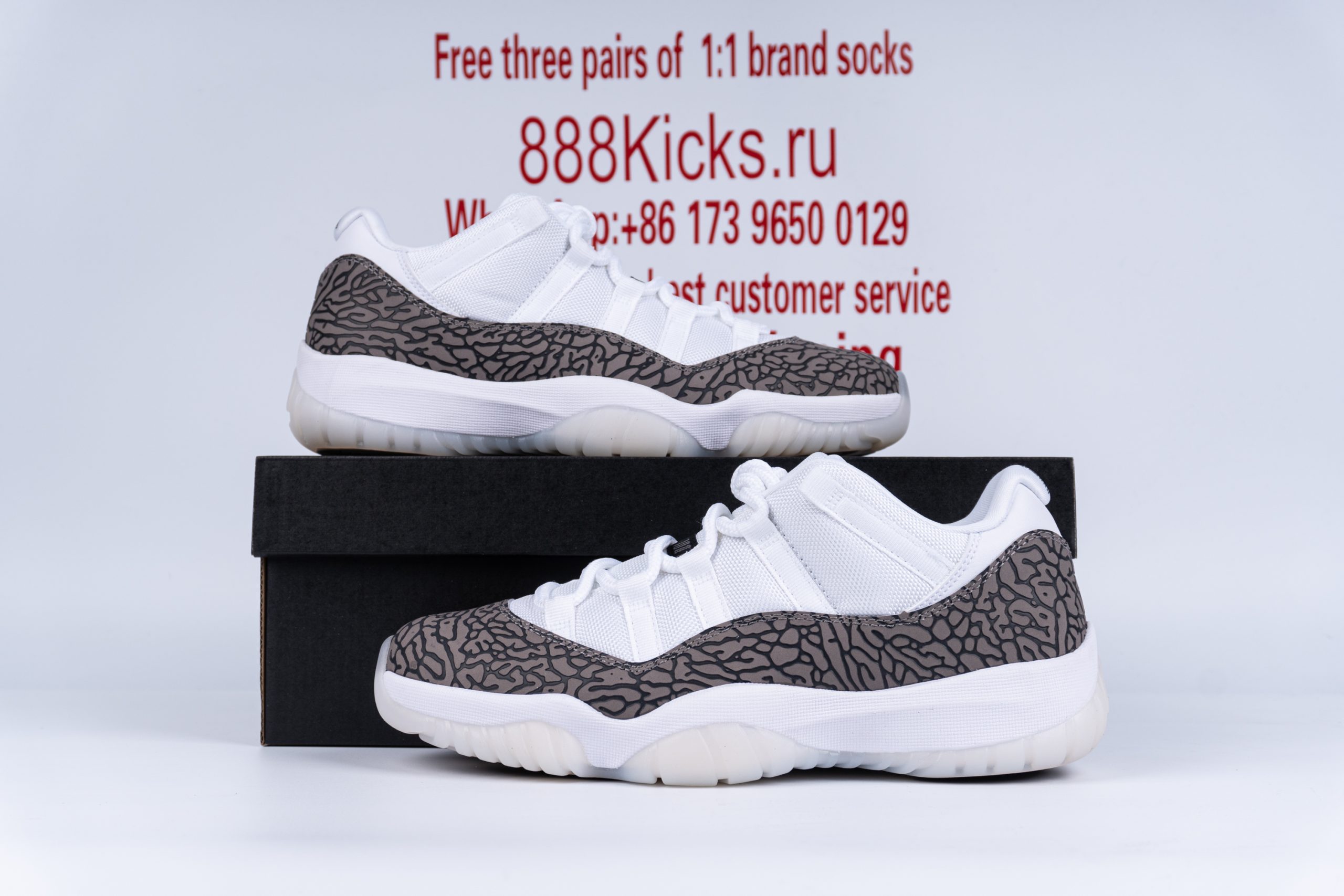 Jordan 11 Retro Low IE White Cement