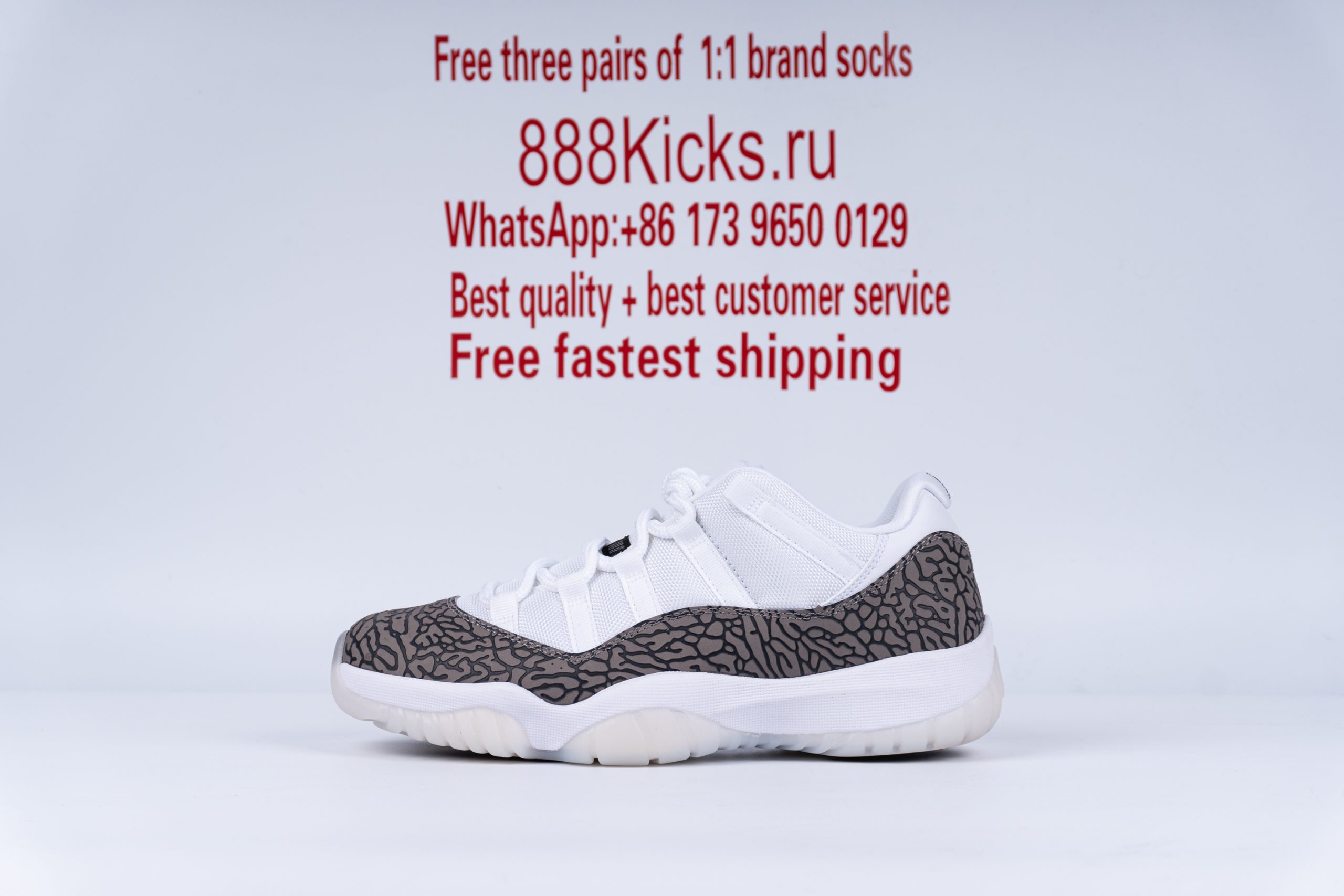 Jordan 11 Retro Low IE White Cement