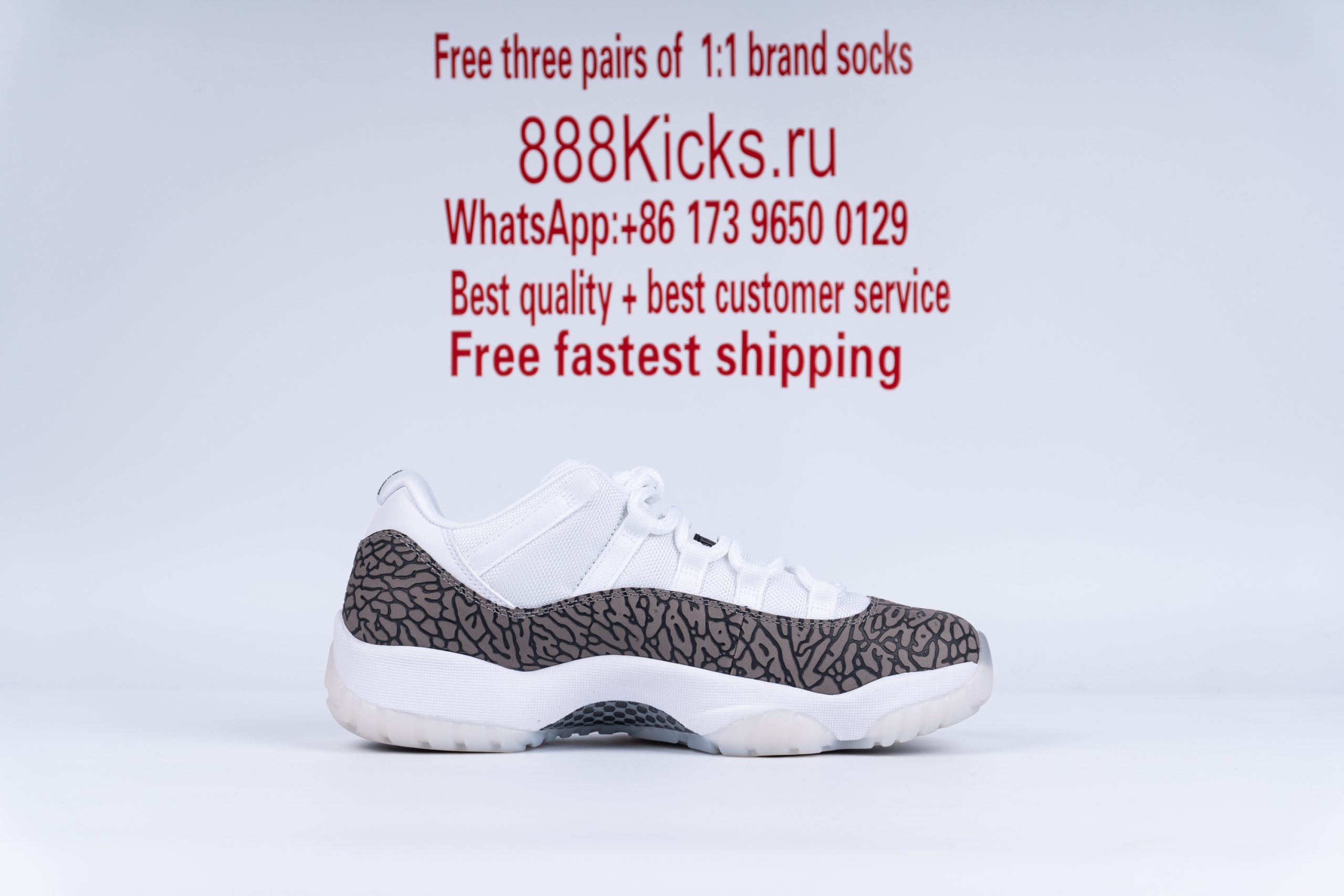 Jordan 11 Retro Low IE White Cement
