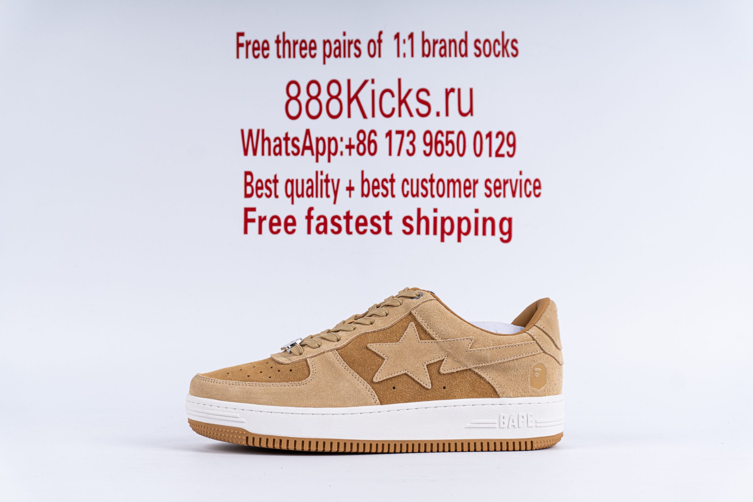 A Bathing Ape Bape Sta Beige Suede
