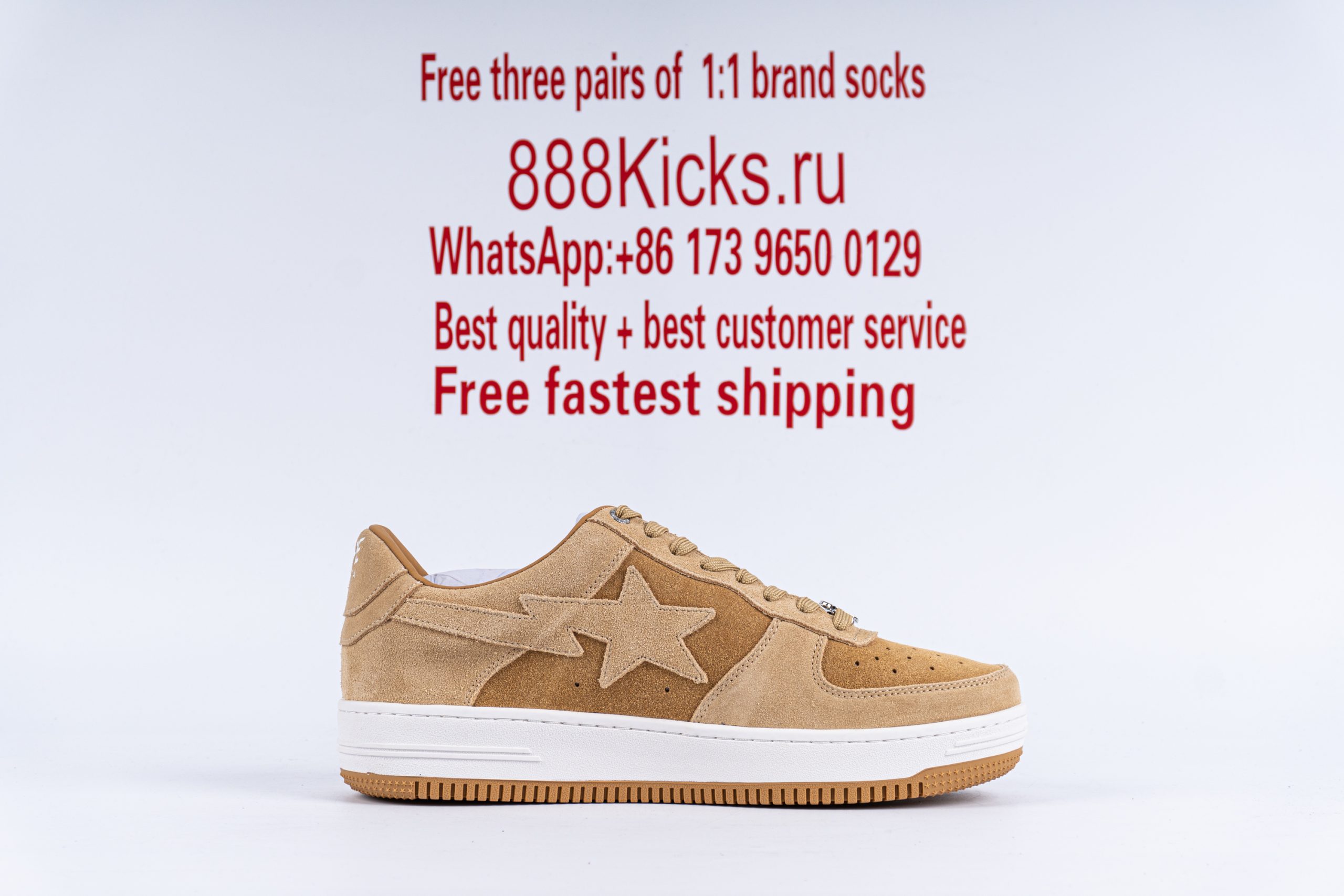 A Bathing Ape Bape Sta Beige Suede