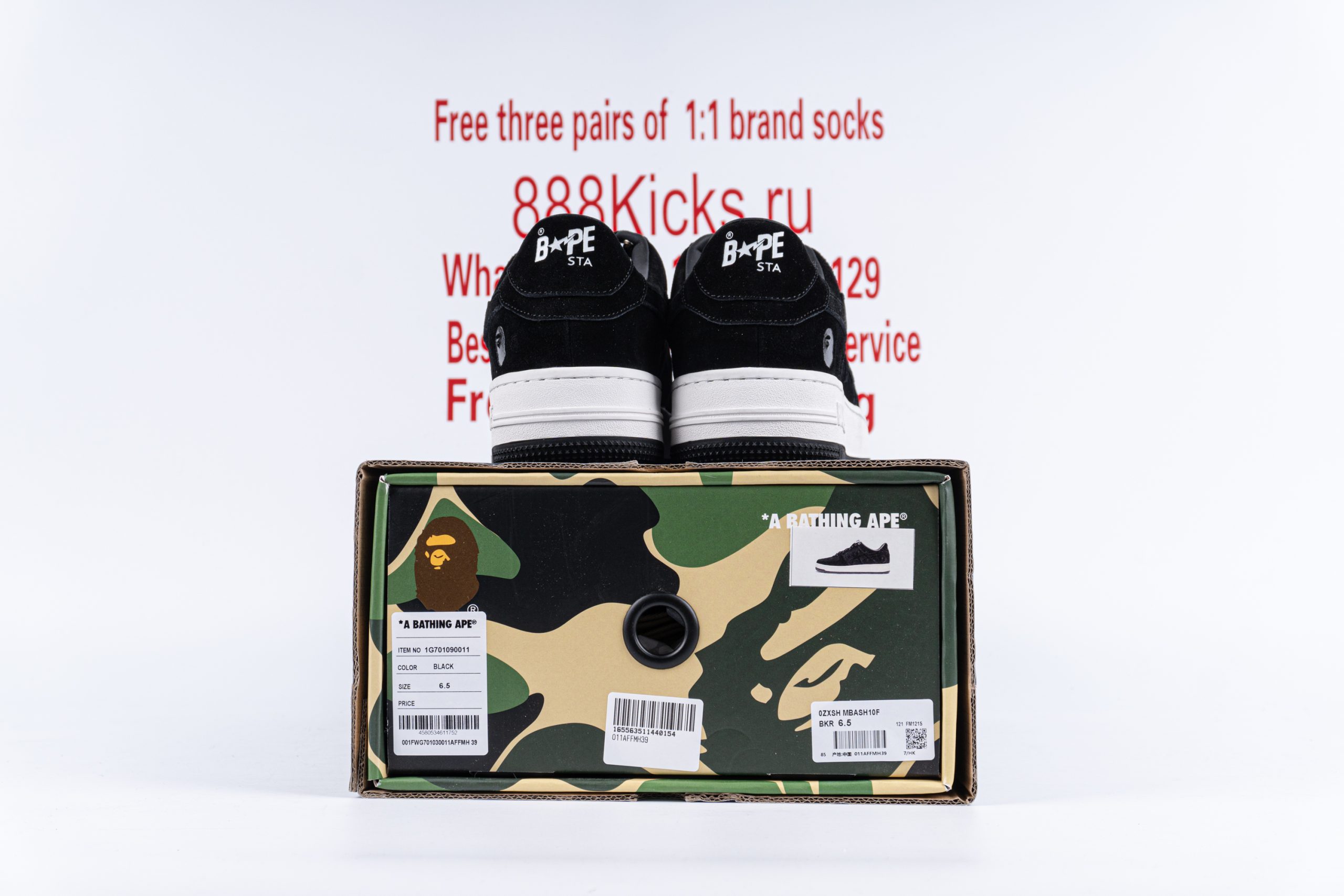 A Bathing Ape Bape Sta Black Suede
