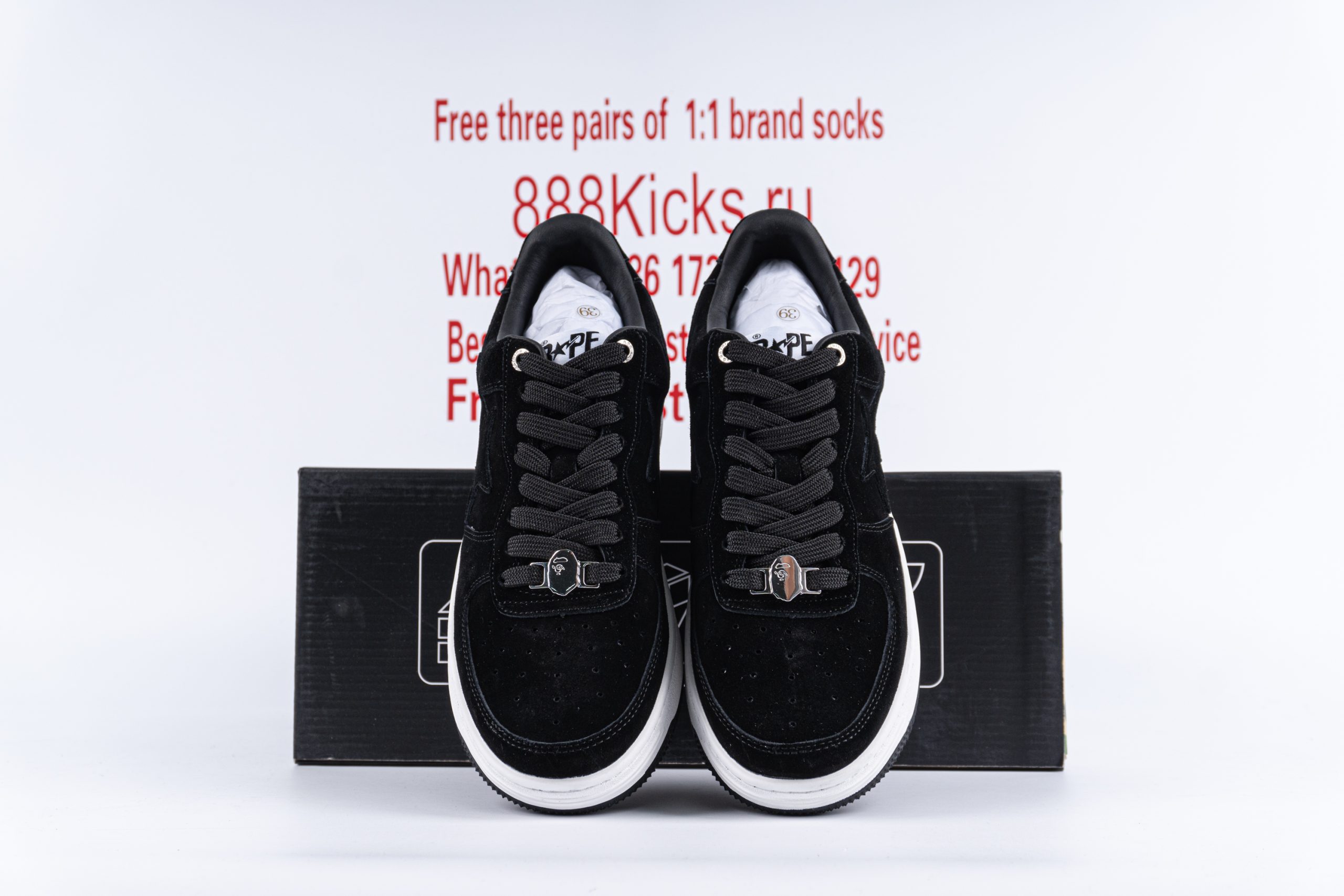 A Bathing Ape Bape Sta Black Suede