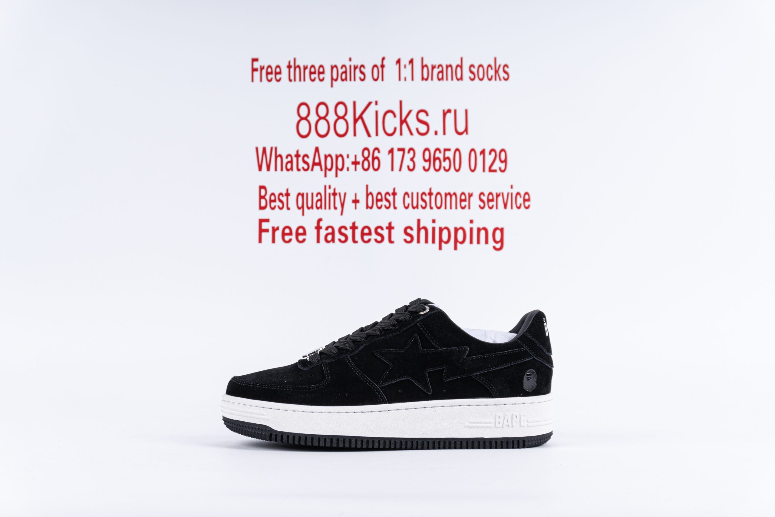 A Bathing Ape Bape Sta Black Suede