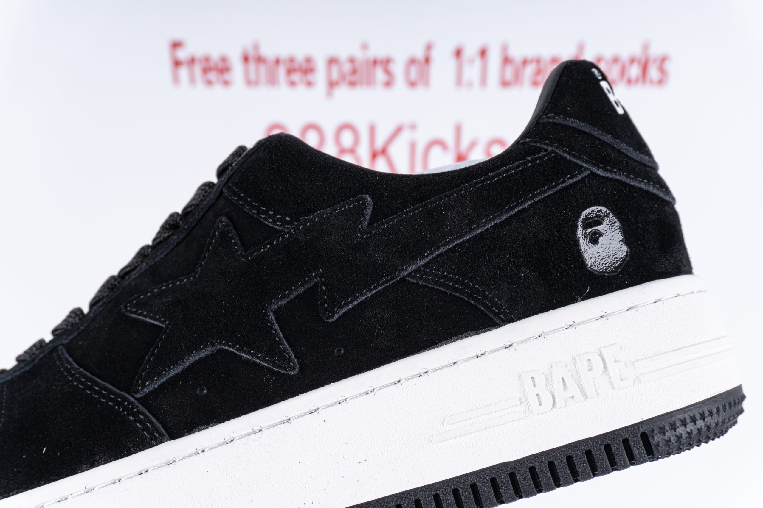 A Bathing Ape Bape Sta Black Suede