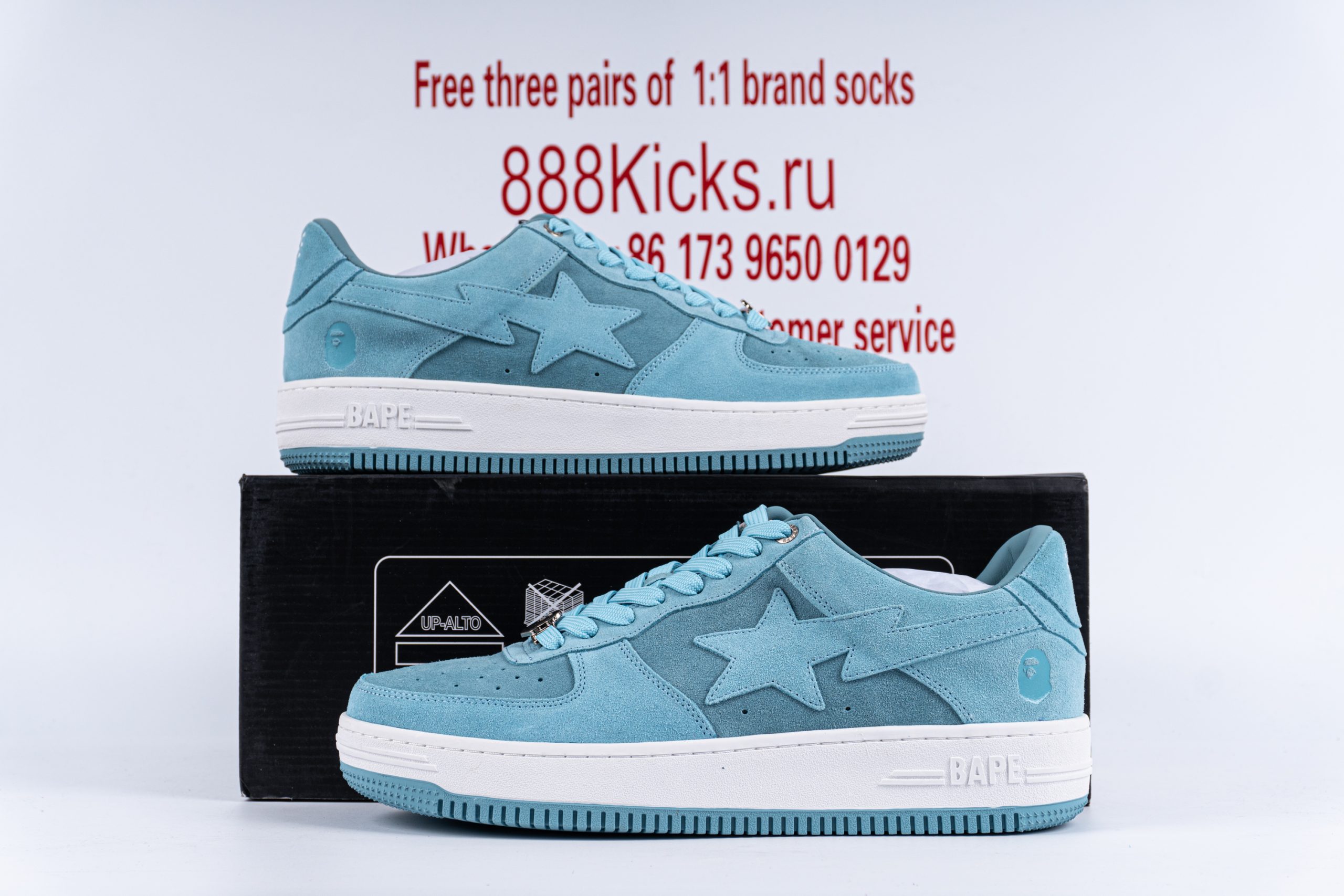 A Bathing Ape Bape Sta Blue Suede