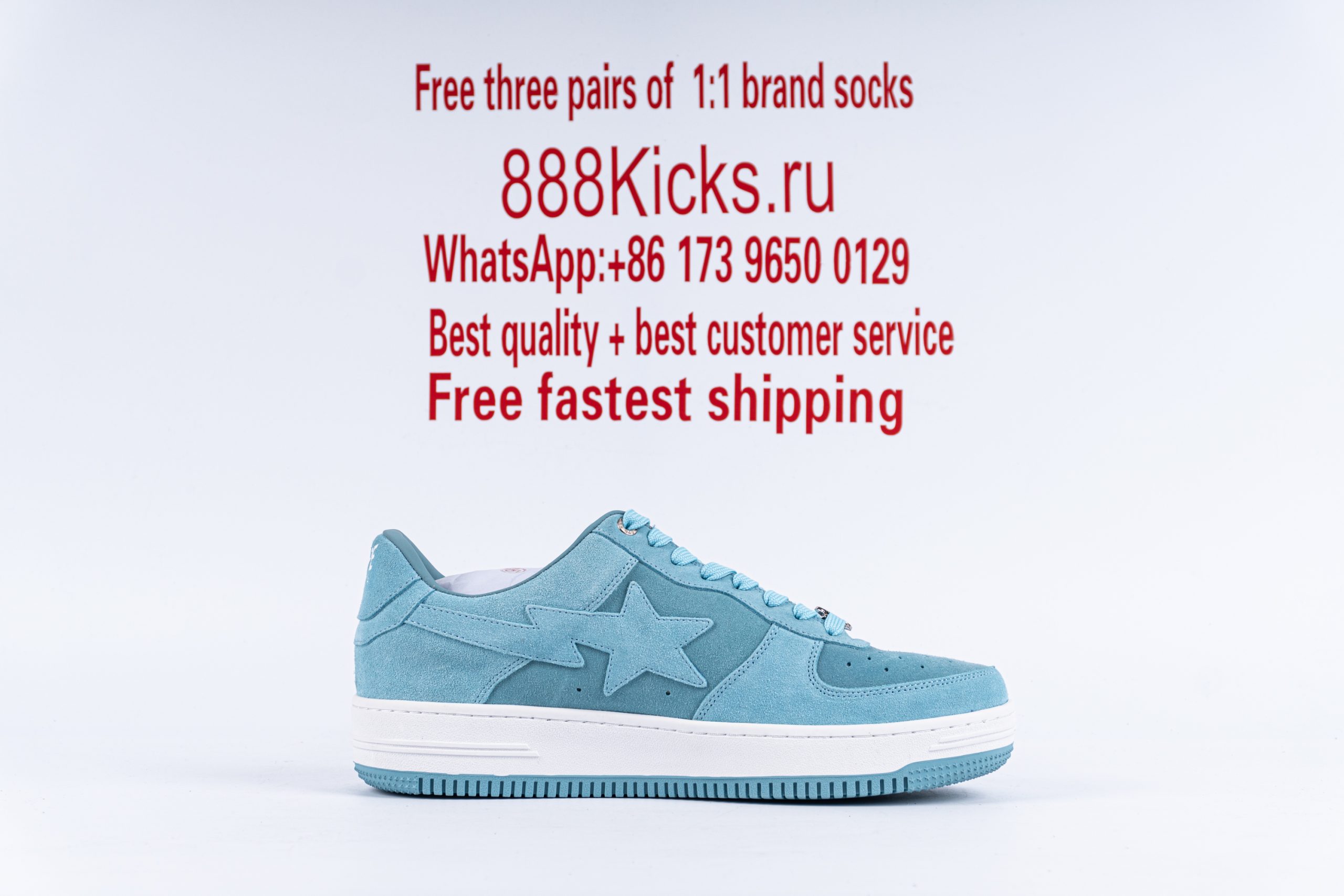 A Bathing Ape Bape Sta Blue Suede