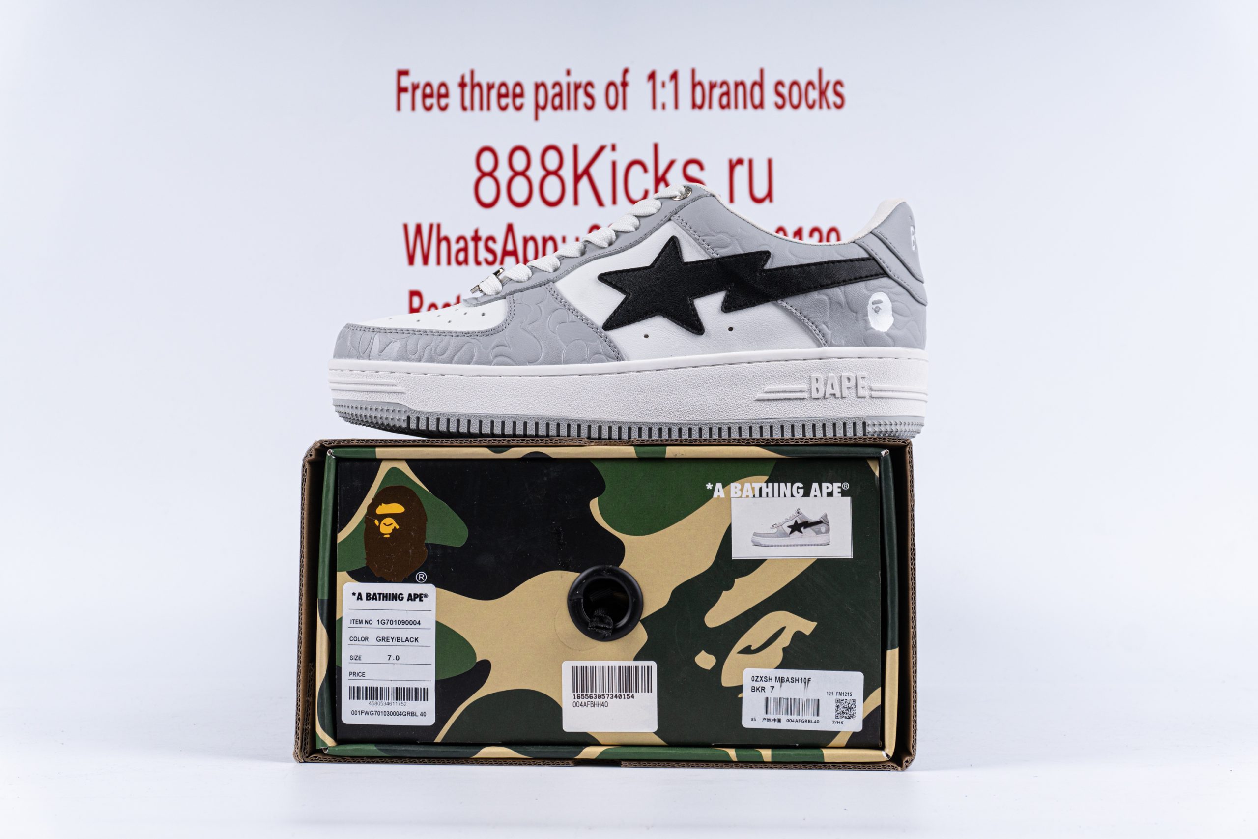 A Bathing Ape Bape Sta Low Grey Black