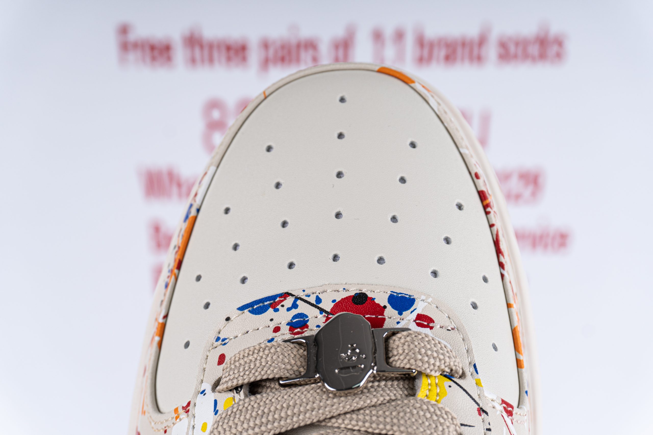 A Bathing Ape Bape Sta Paint Beige