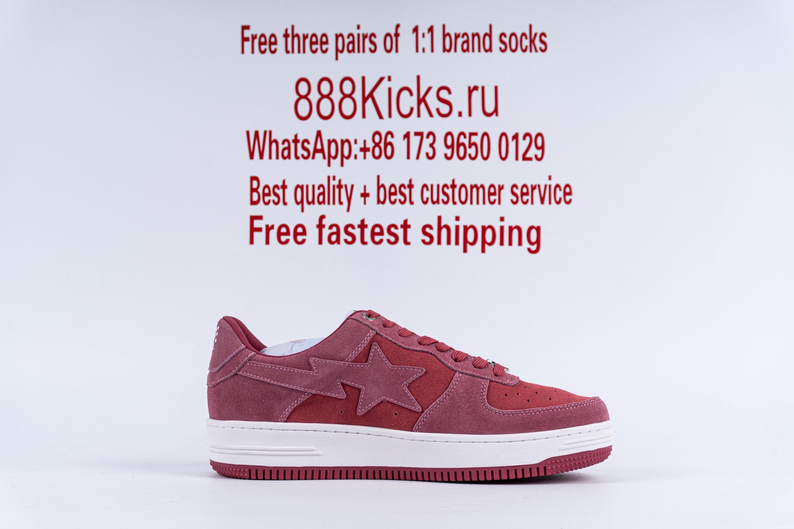 A Bathing Ape Bape Sta Pink Suede