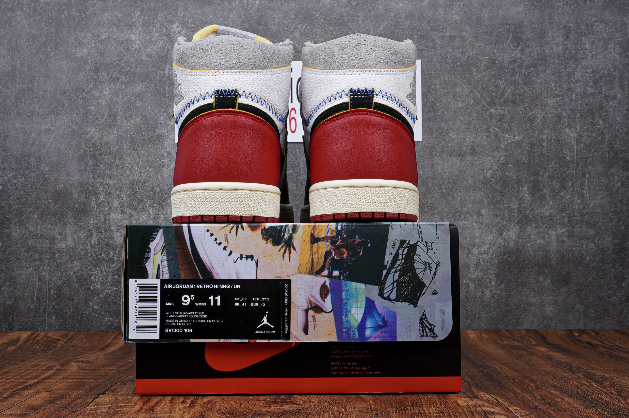 Jordan 1 Retro High Union Los Angeles Black Toe