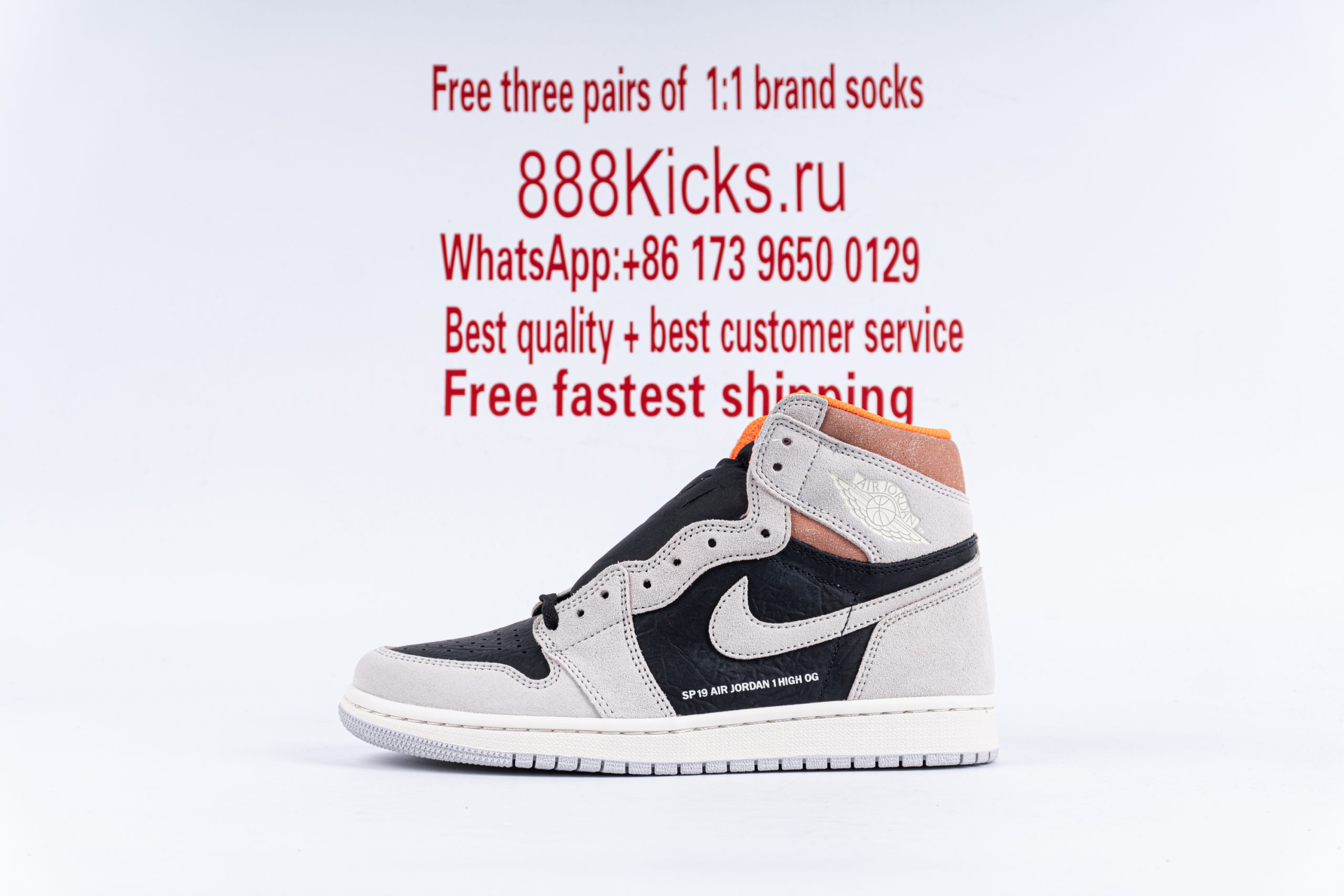 Jordan 1 Retro High Neutral Grey Hyper Crimson