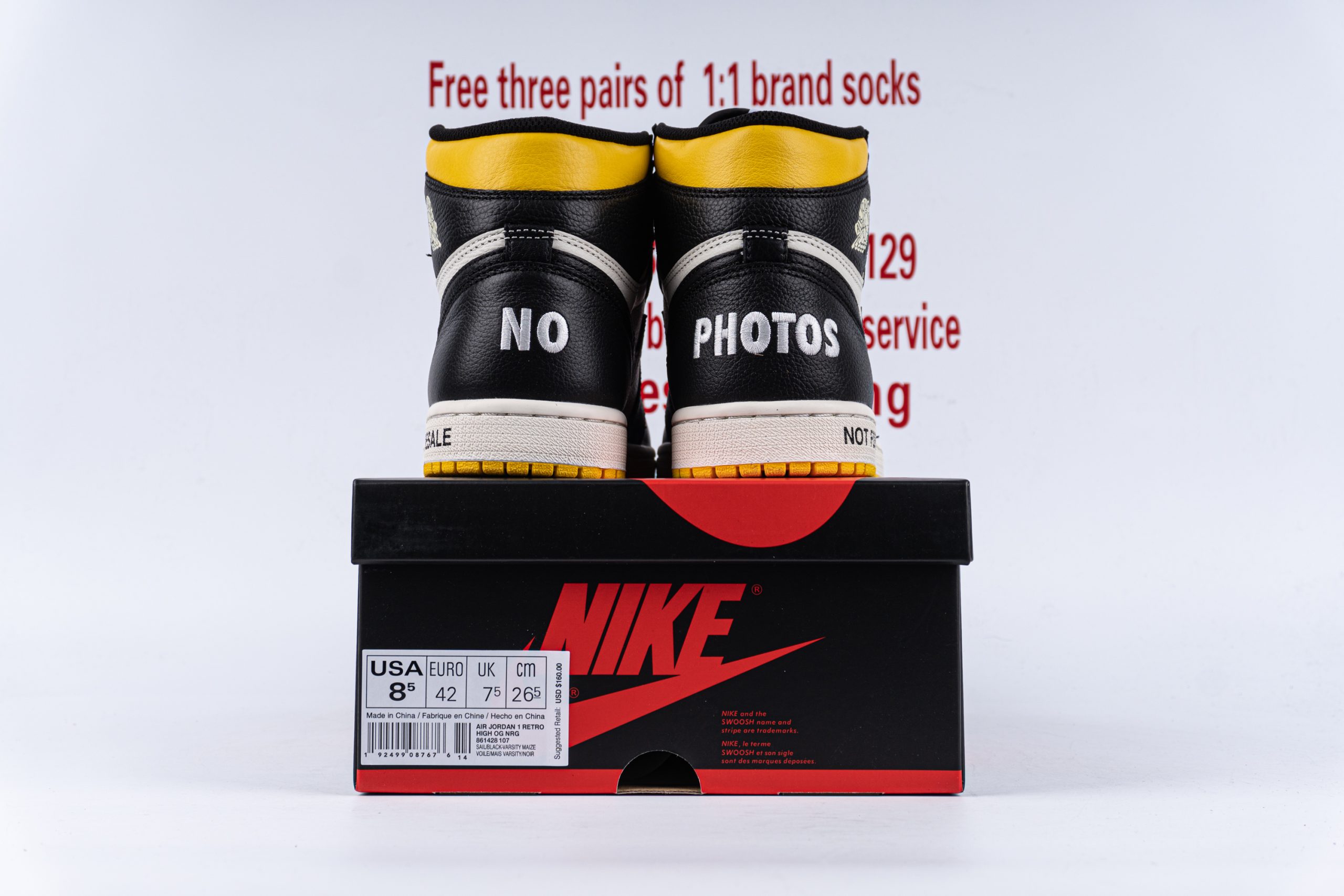 Jordan 1 Retro High Not For Resale Varsity Maize
