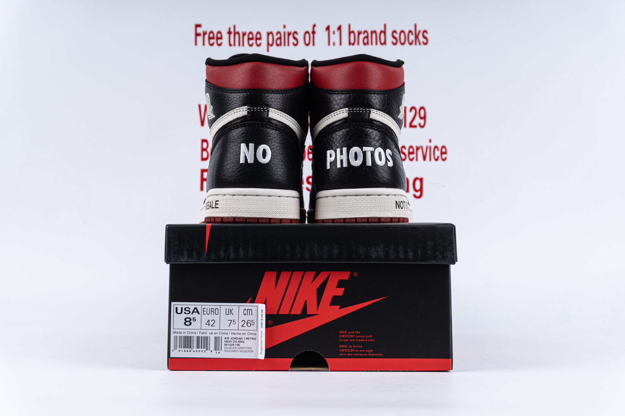 Jordan 1 Retro High Not For Resale Varsity Red