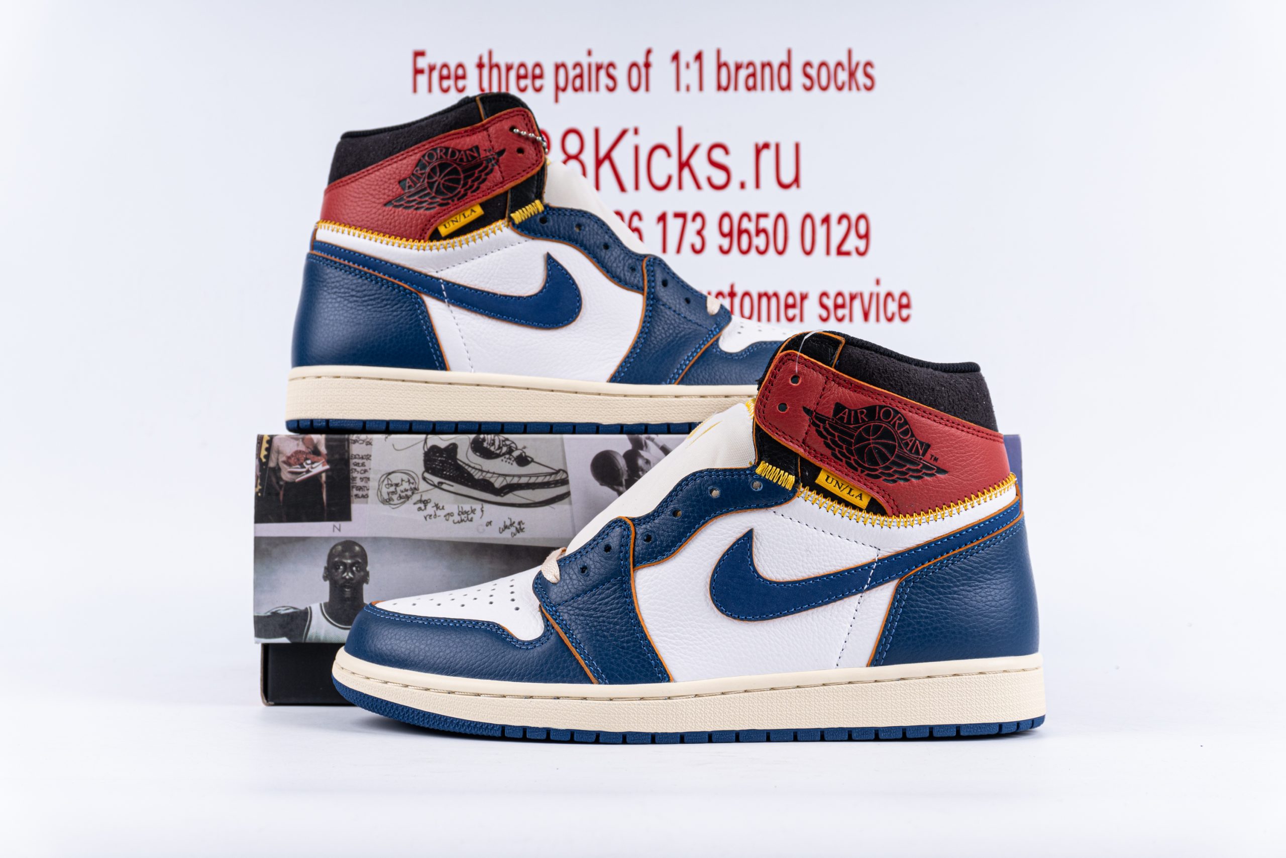 Jordan 1 Retro High Union Los Angeles Blue Toe