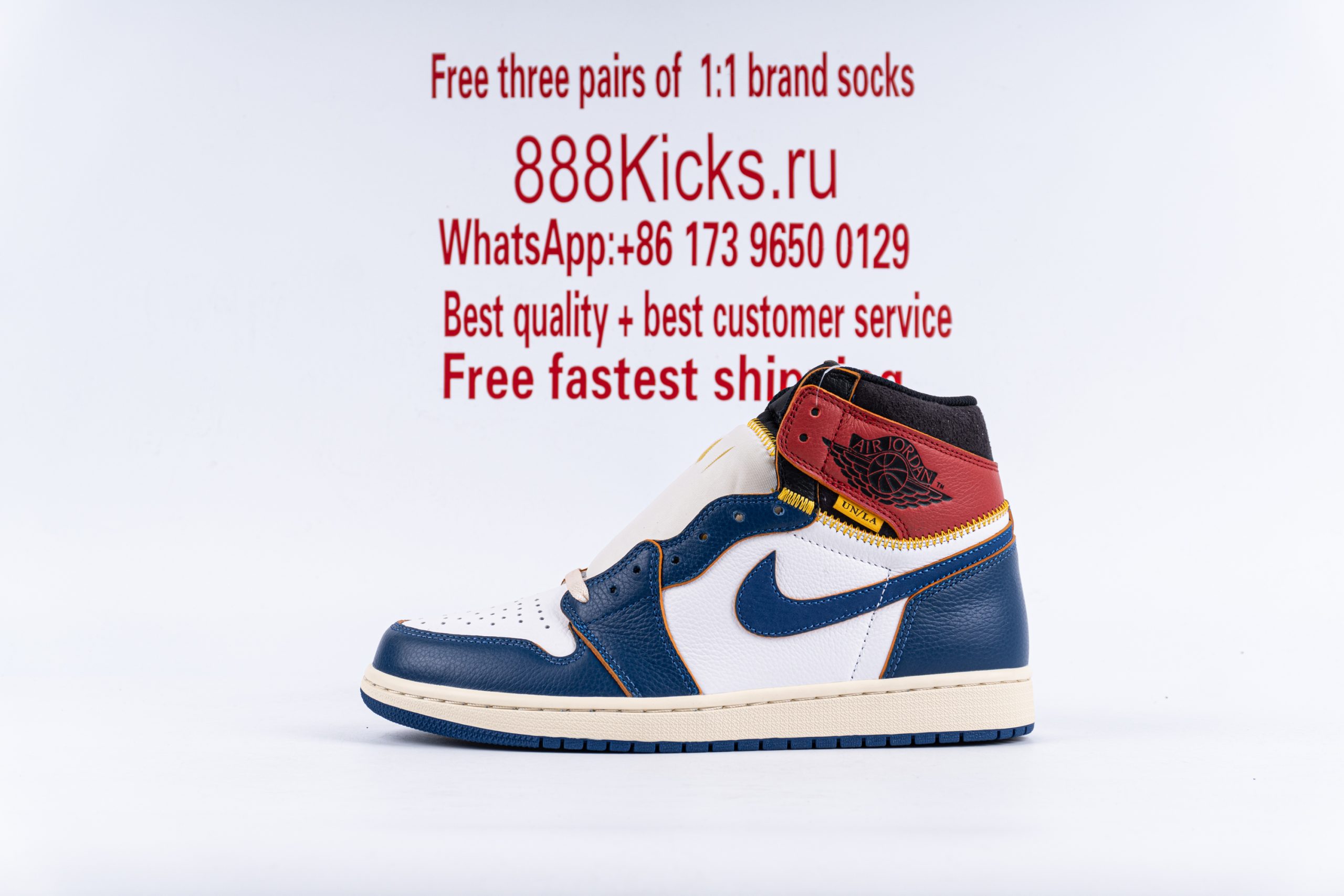 Jordan 1 Retro High Union Los Angeles Blue Toe