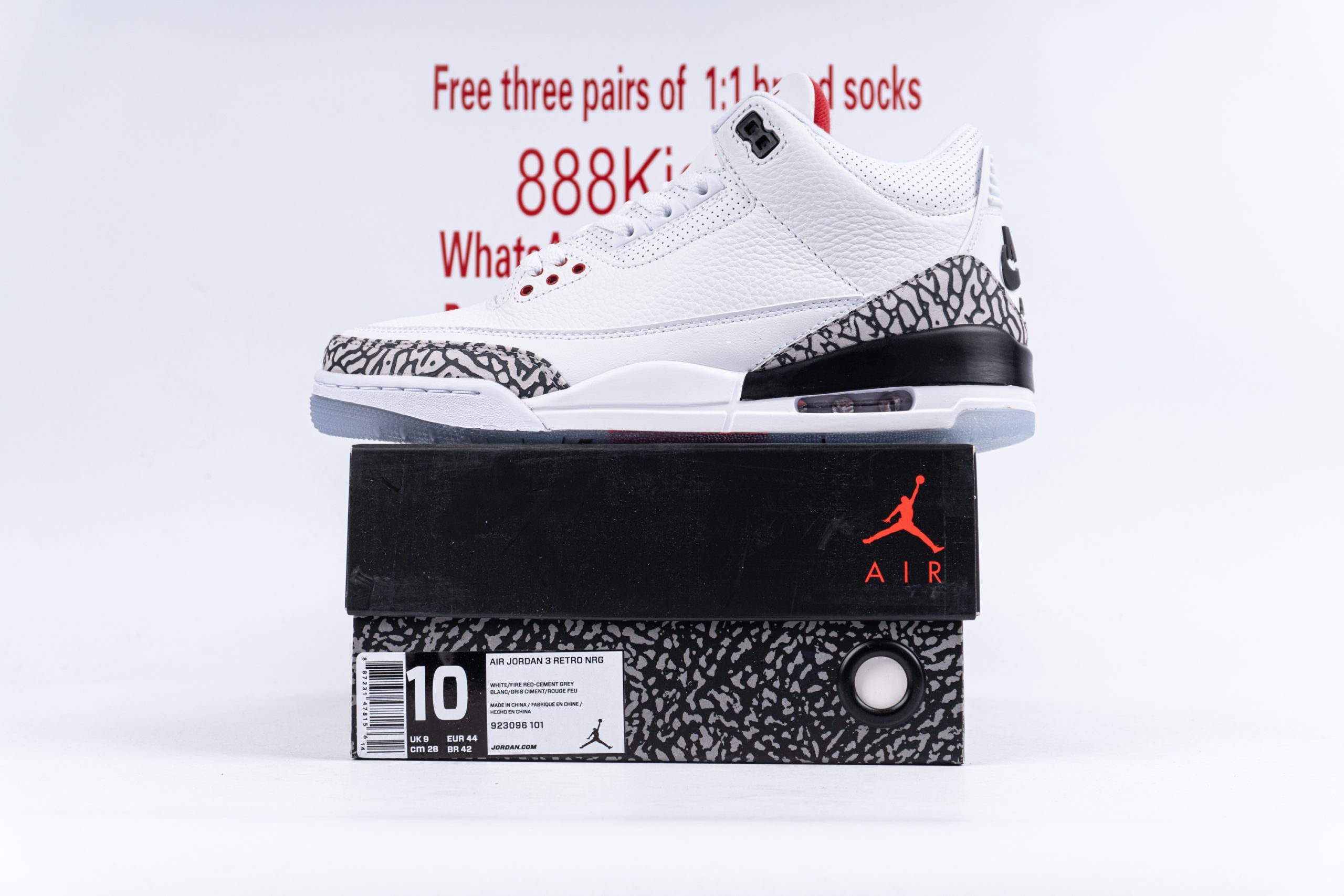 Jordan 3 Retro Free Throw Line White Cement