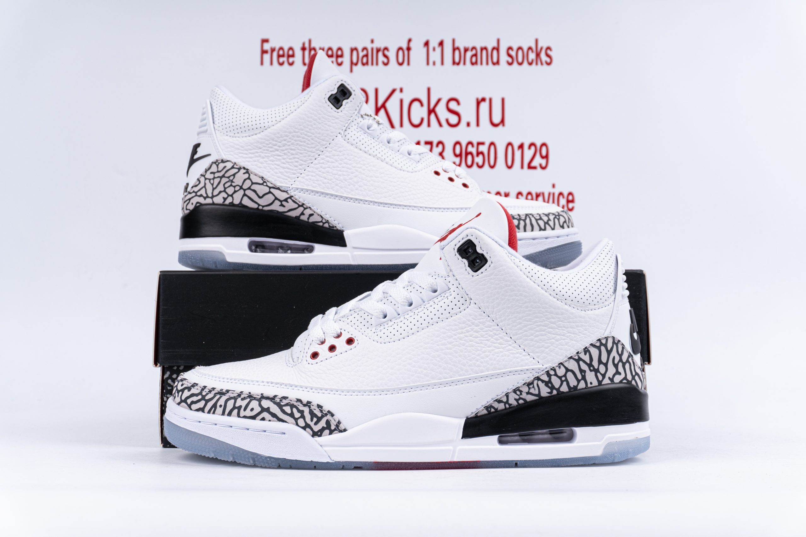 Jordan 3 Retro Free Throw Line White Cement