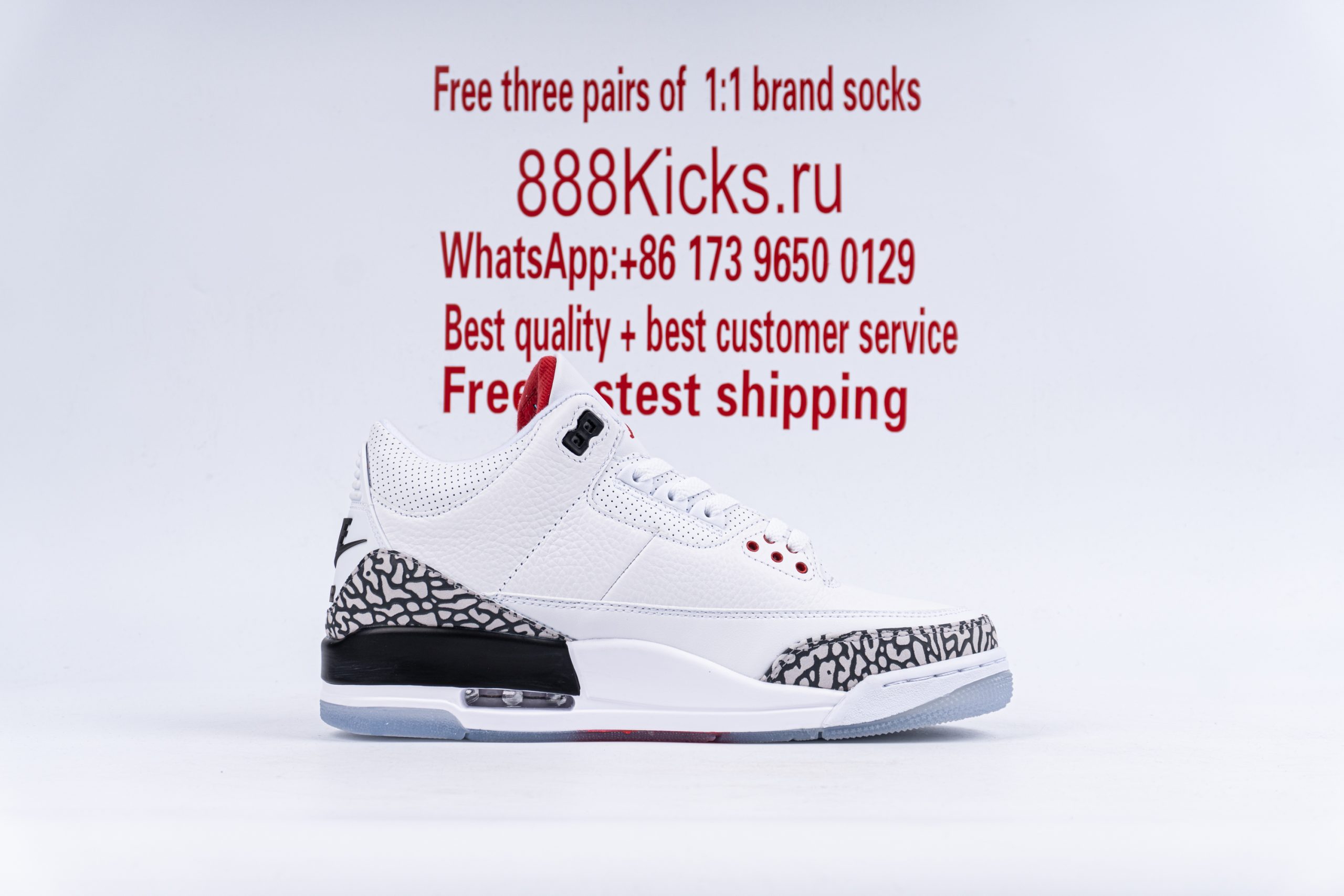 Jordan 3 Retro Free Throw Line White Cement