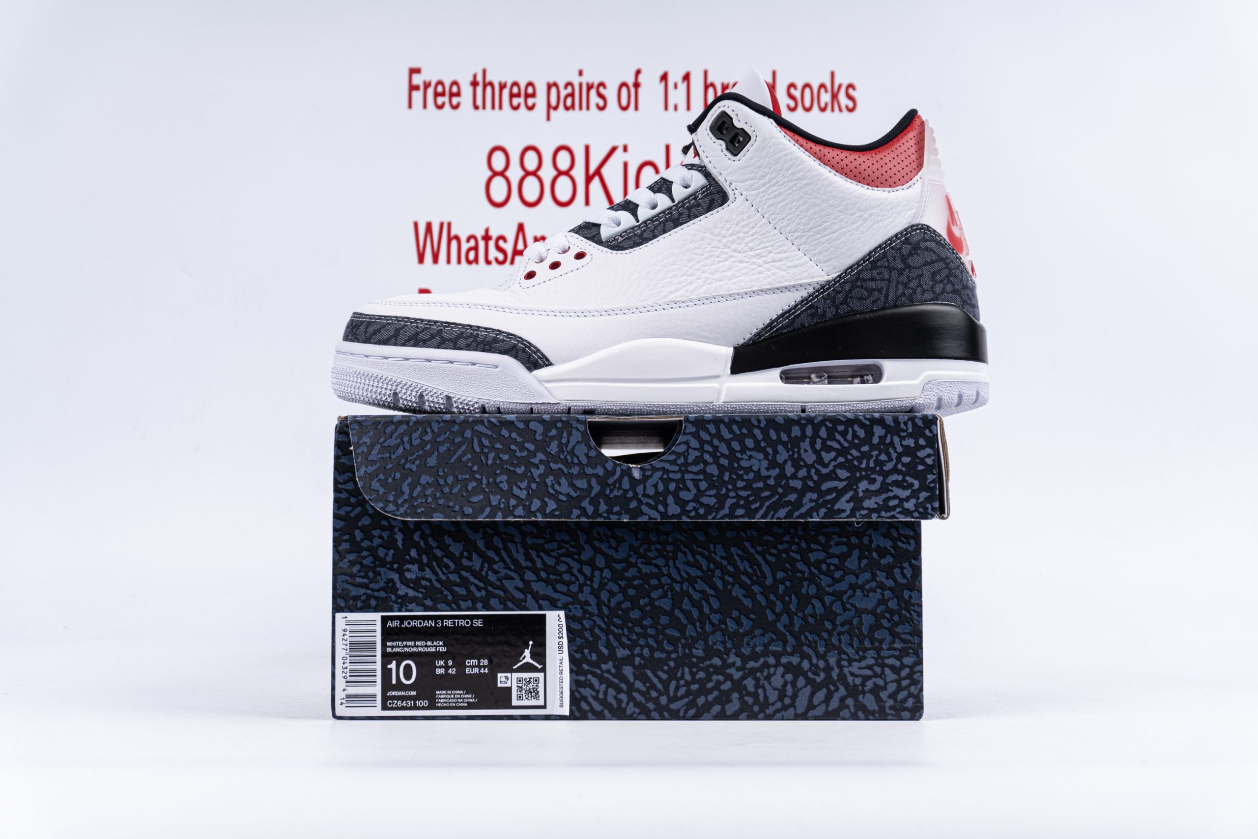Jordan 3 Retro SE Fire Red Denim