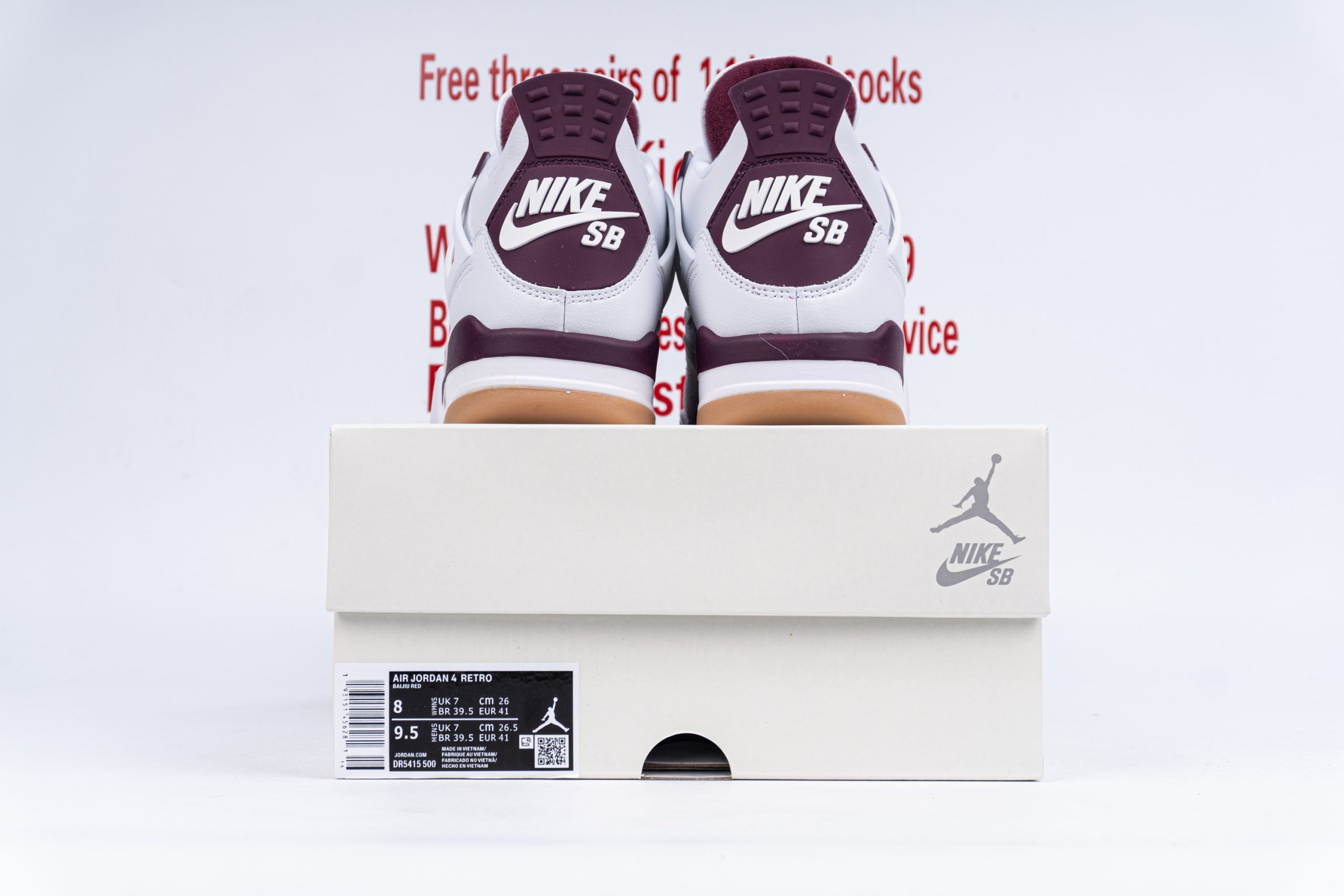 Jordan 4 Retro SB White Purple