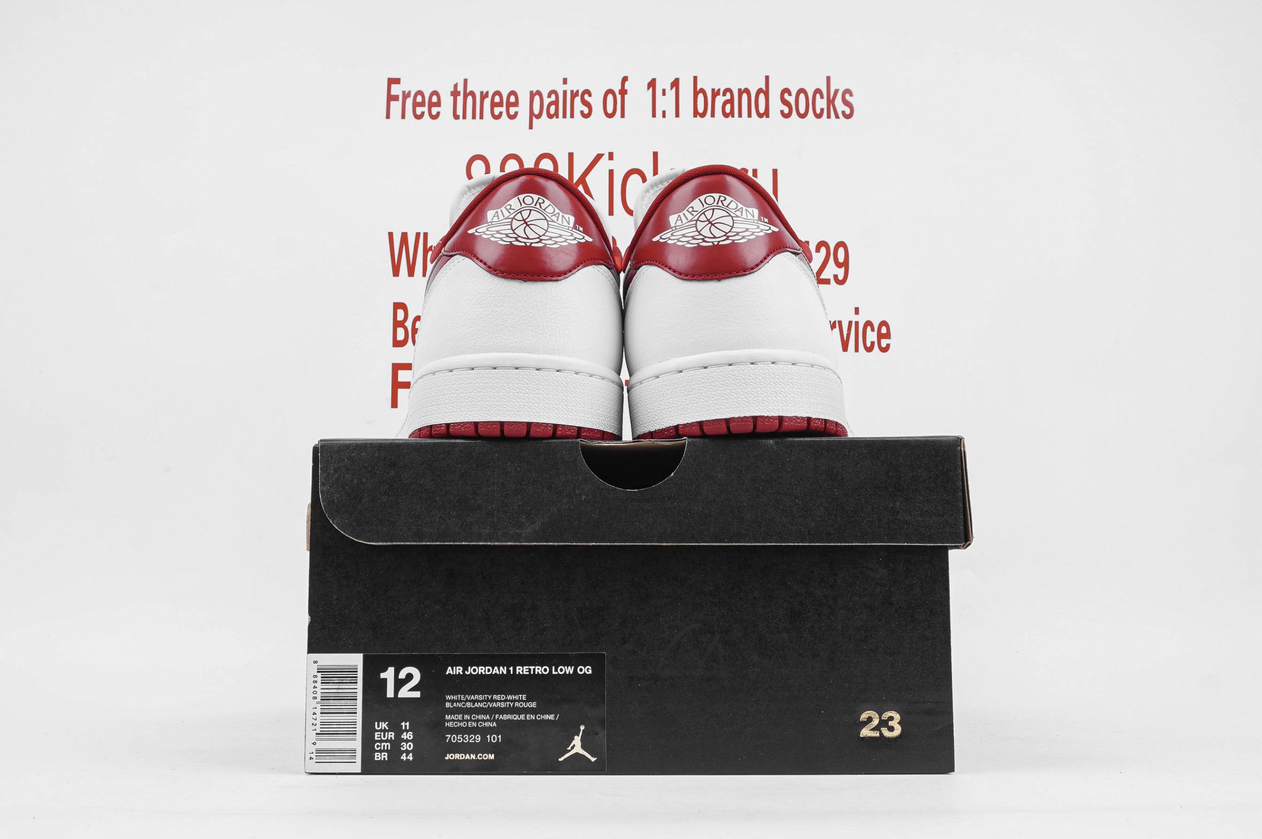 Jordan 1 Retro Low White Varsity Red