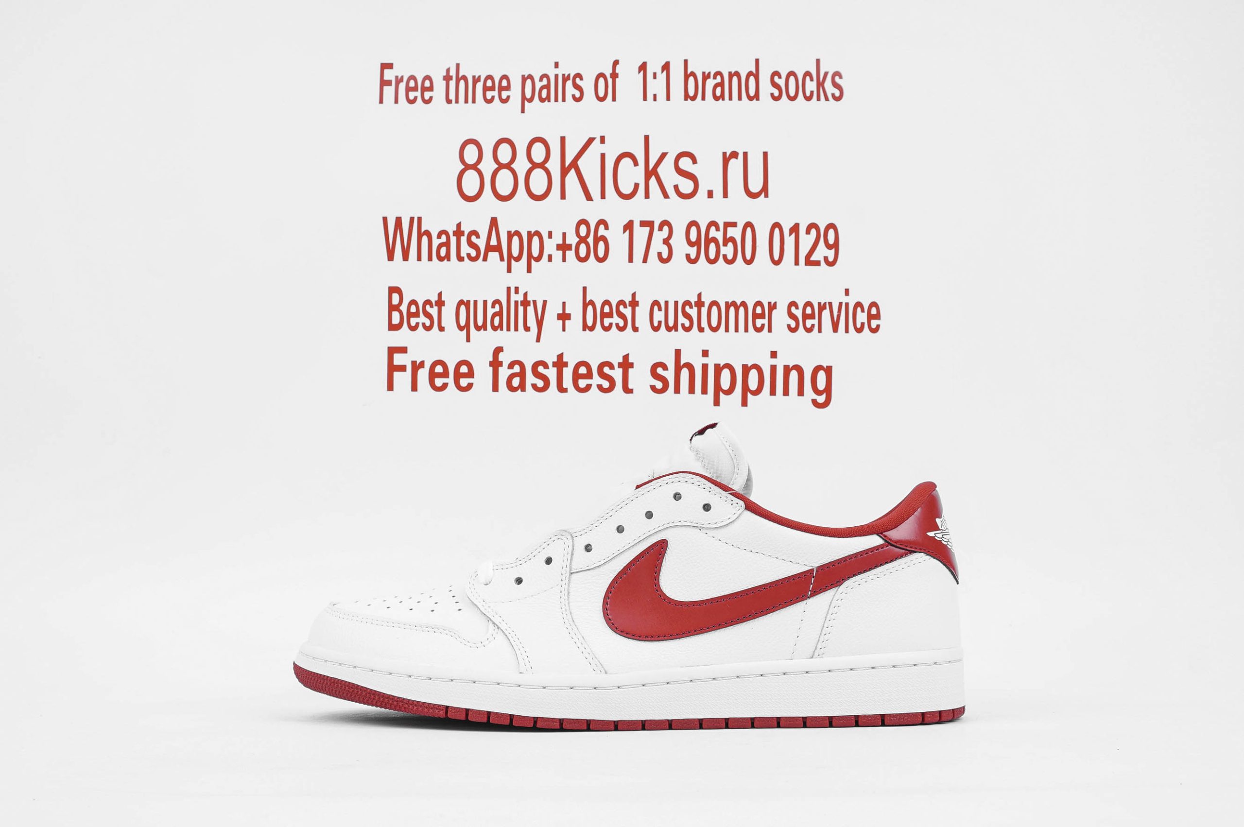 Jordan 1 Retro Low White Varsity Red