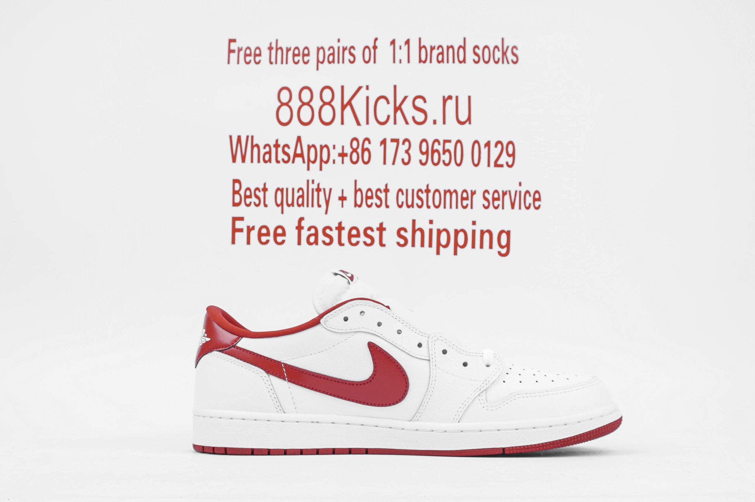 Jordan 1 Retro Low White Varsity Red