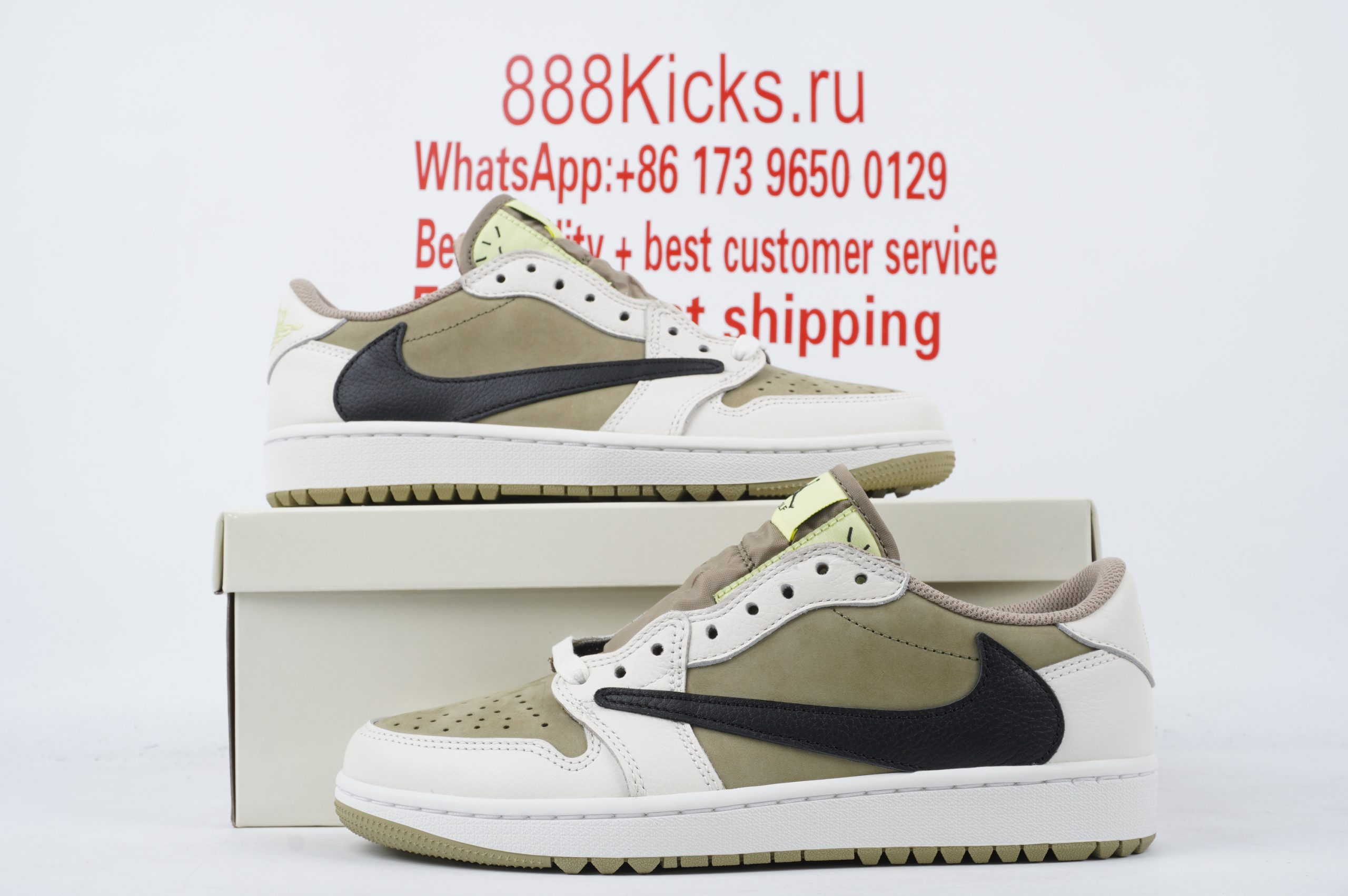 Jordan 1 Retro Low Golf Travis Scott Neutral Olive