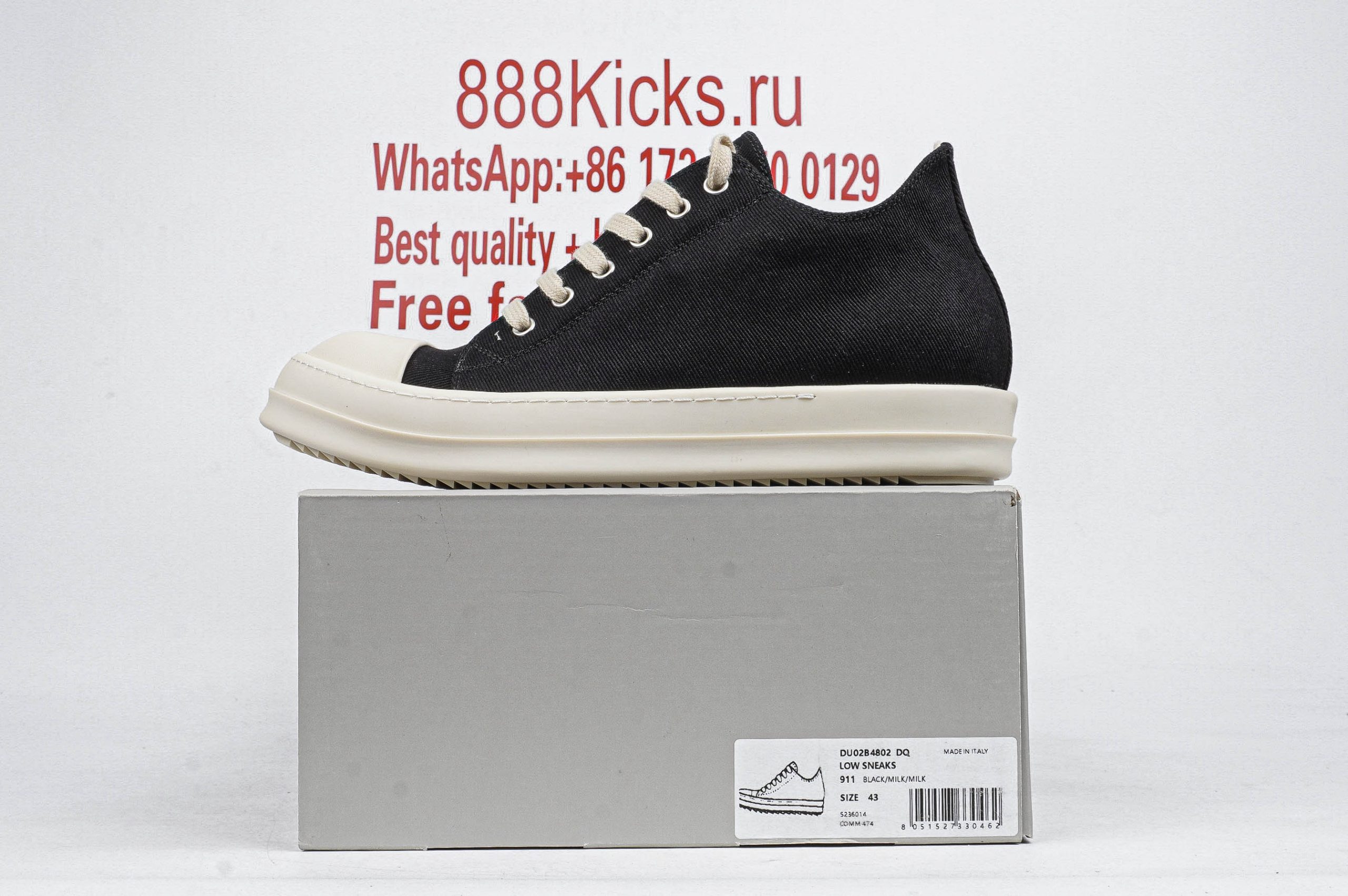 Rick Owens DRKSHDW Black Denim Low Black
