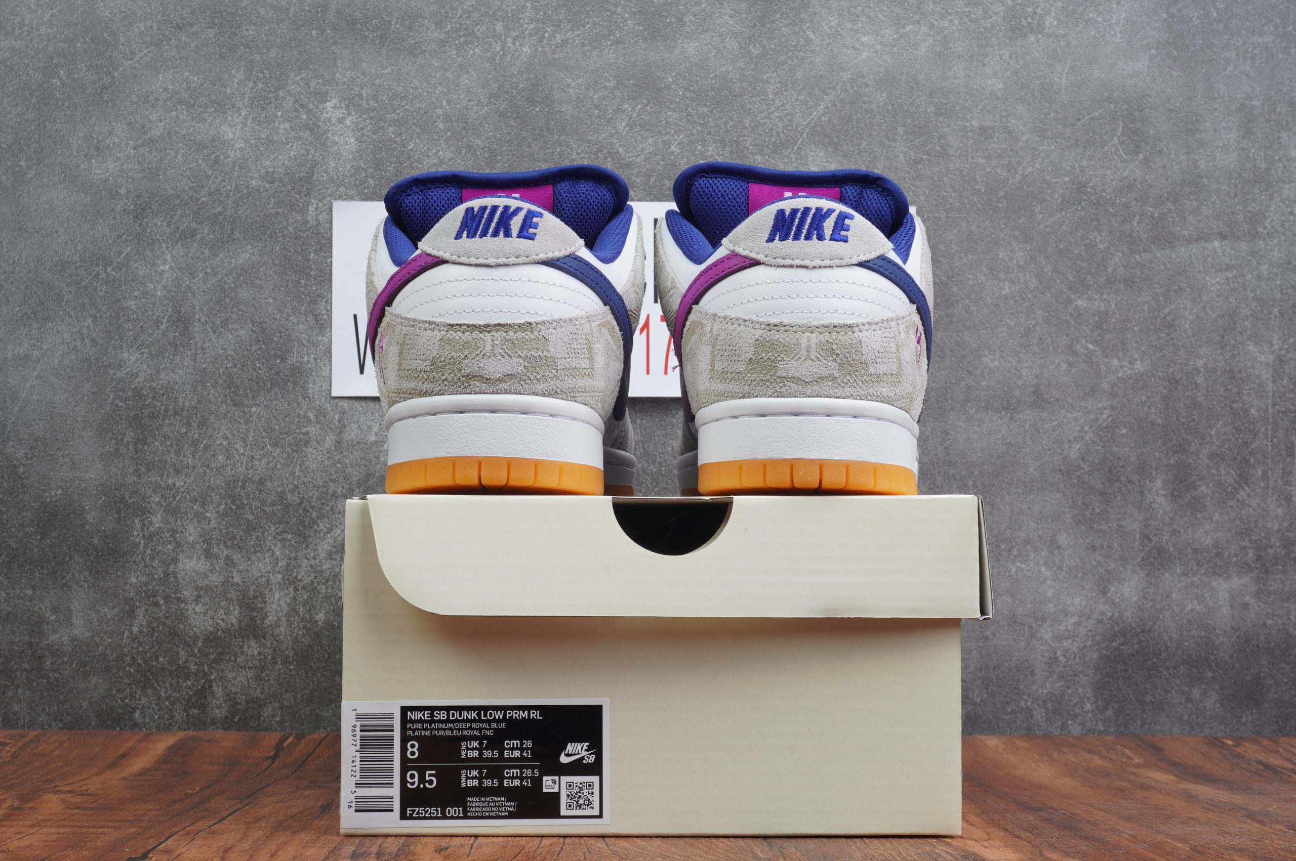 Rayssa Leal x Nike SB Dunk Low Pure Platinum and Vivid Purple