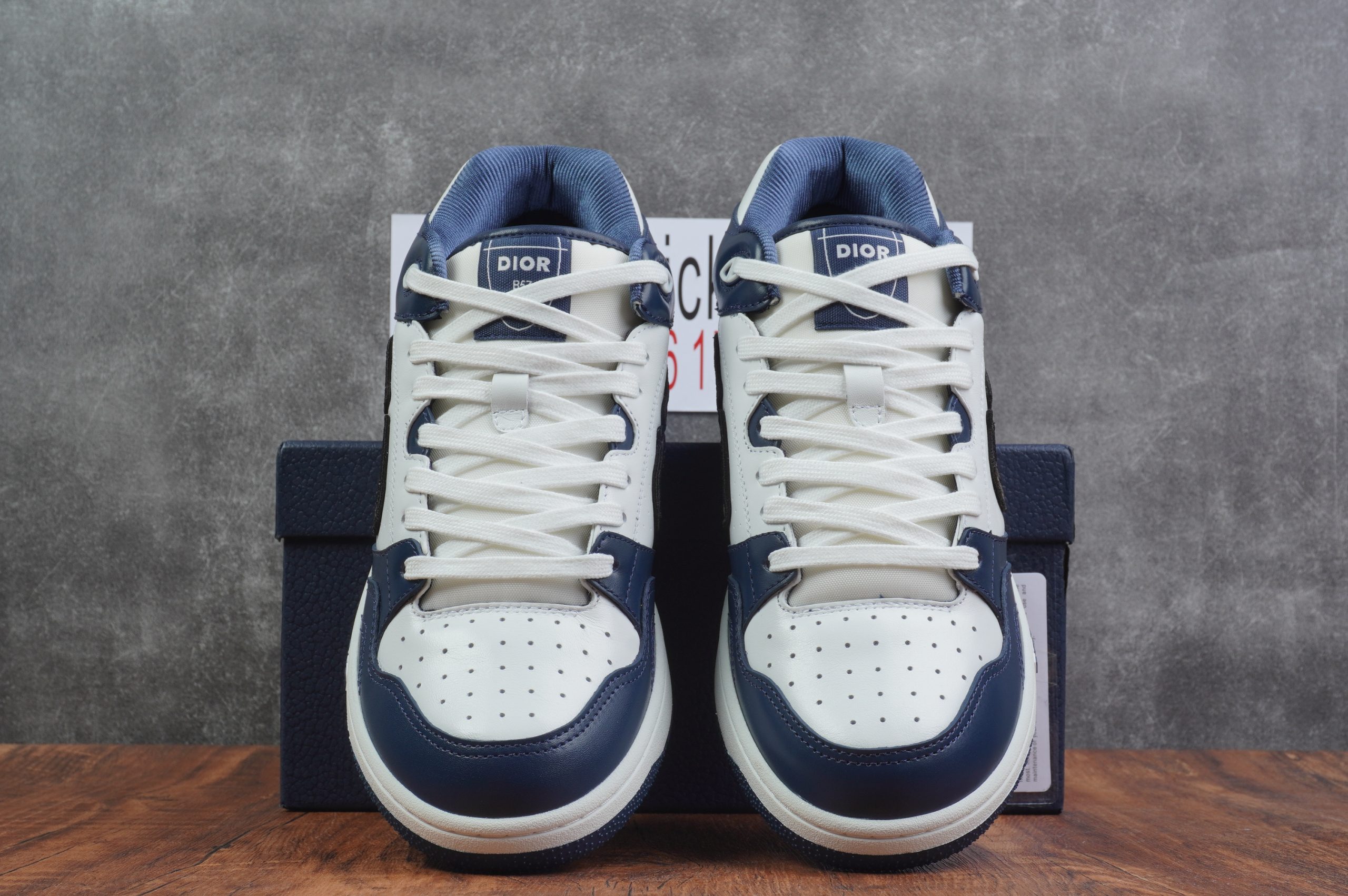 D*or b57 mid-top sneaker white and blue