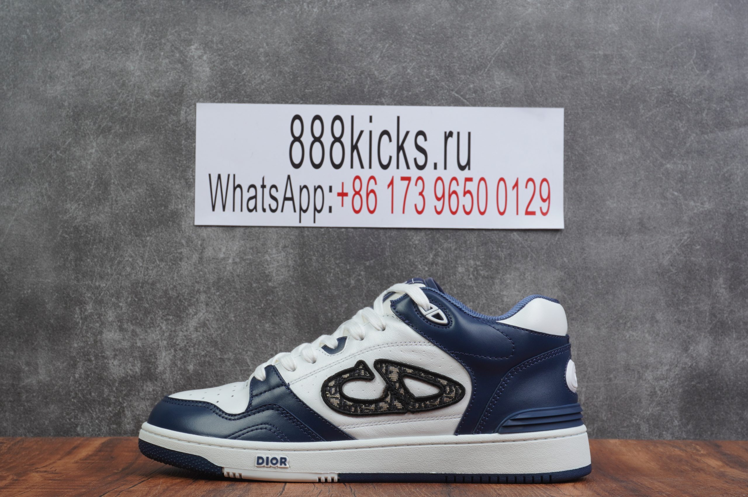 D*or b57 mid-top sneaker white and blue