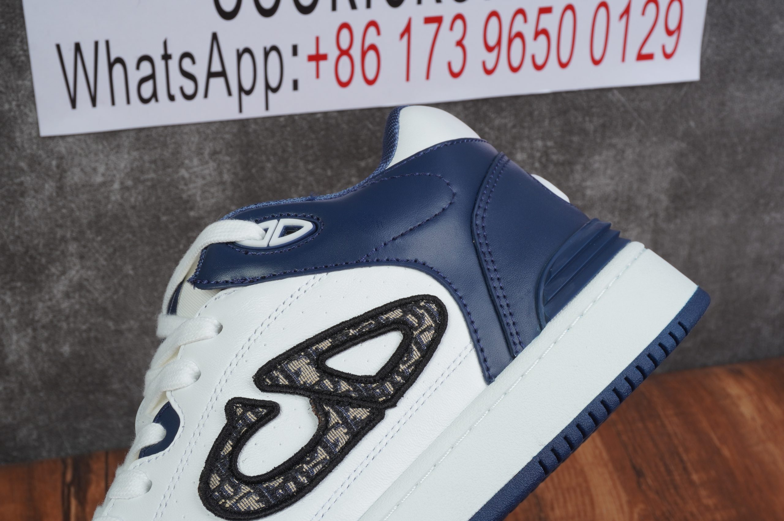 D*or b57 mid-top sneaker white and blue