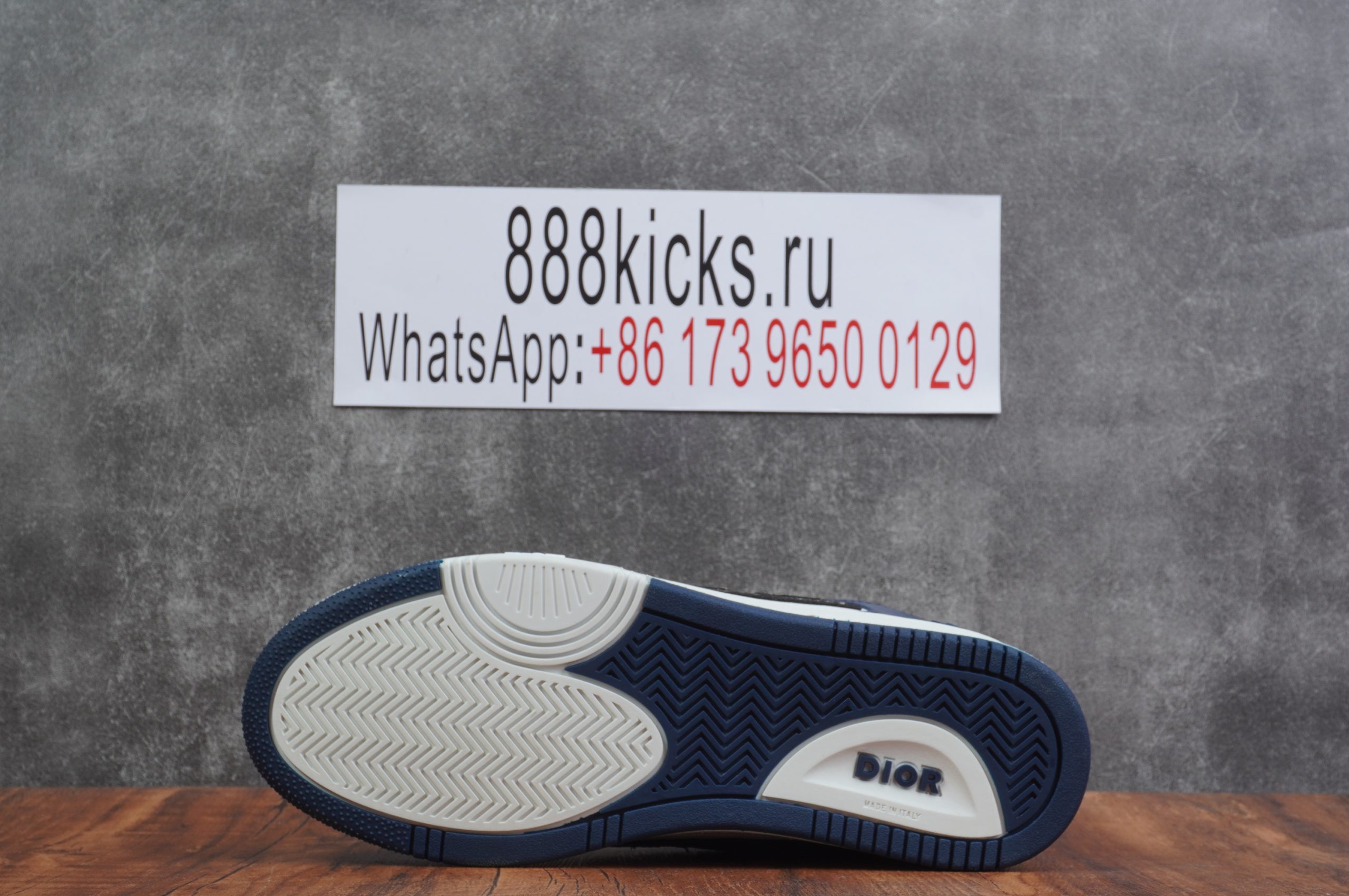 D*or b57 mid-top sneaker white and blue