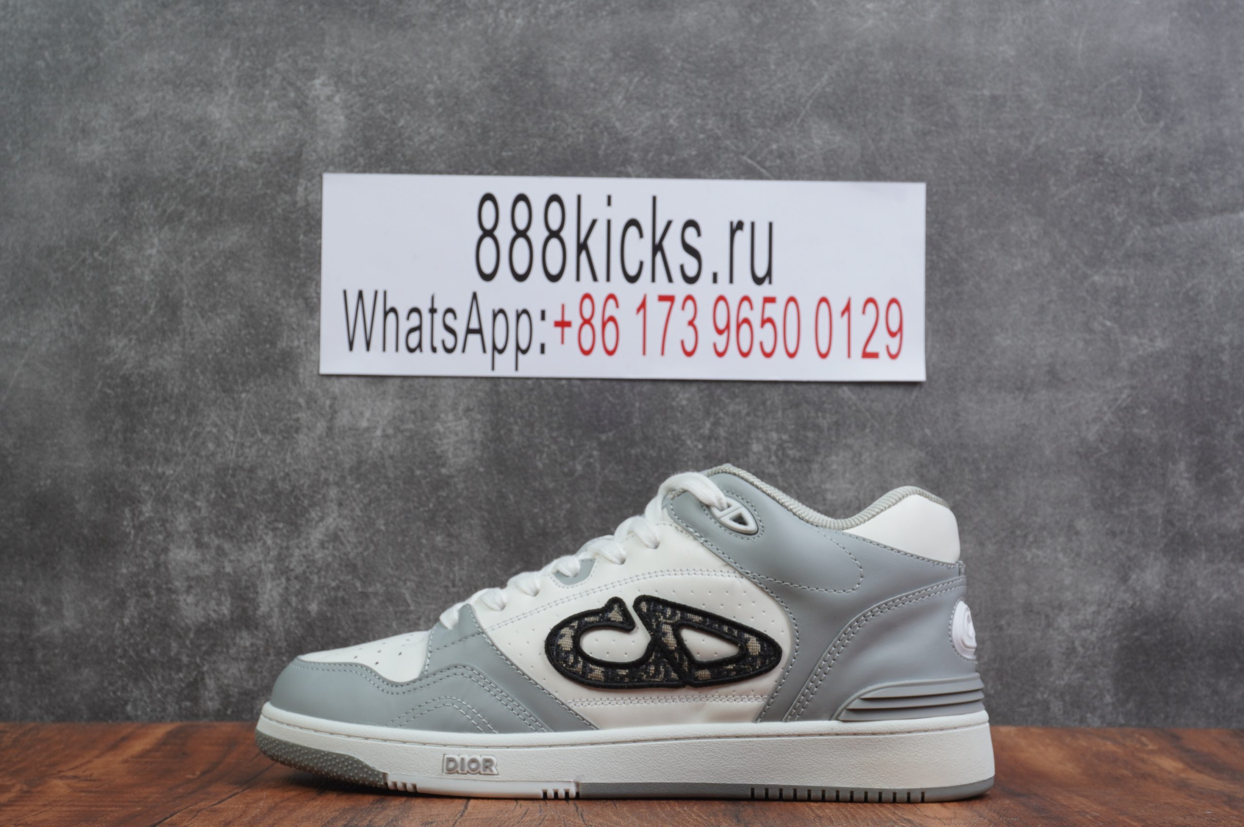 D*or b57 mid-top sneaker white and grey