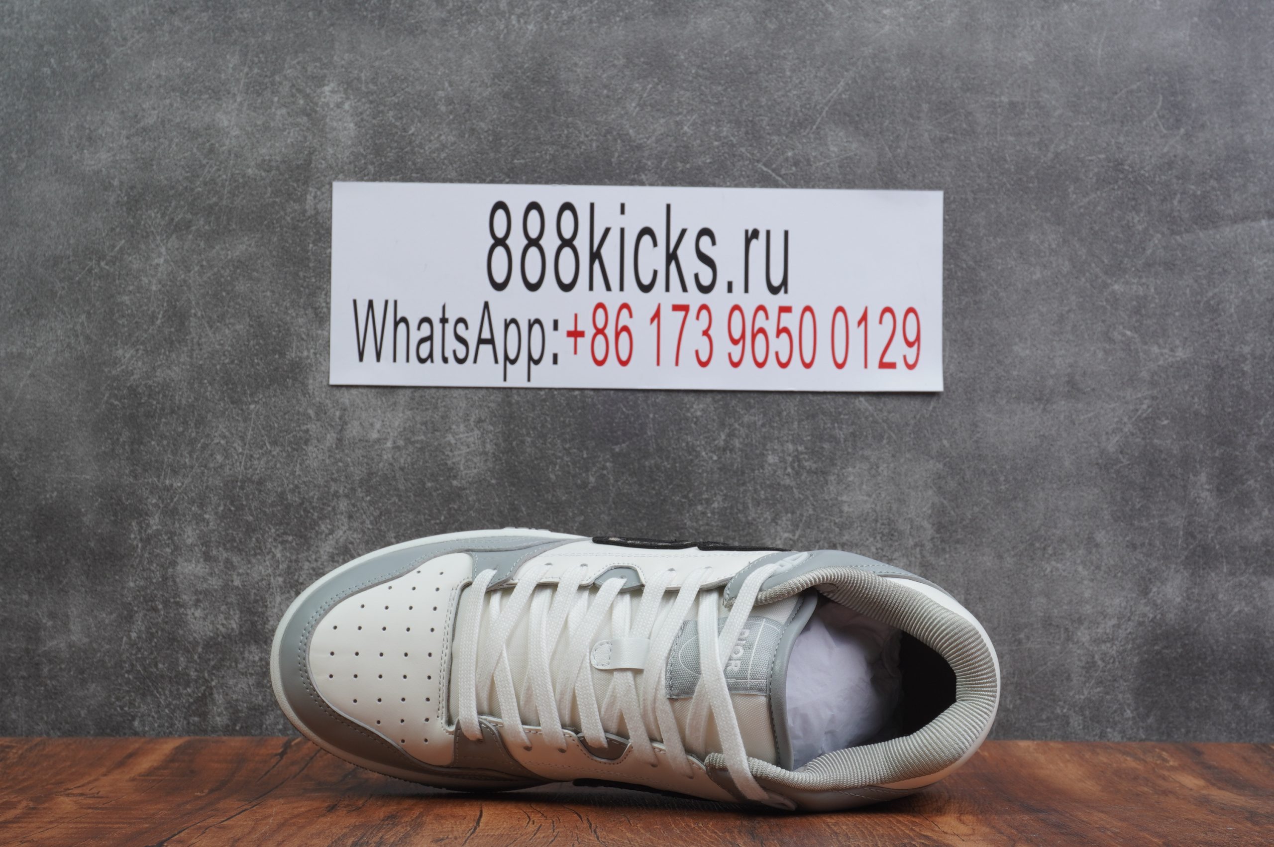D*or b57 mid-top sneaker white and grey