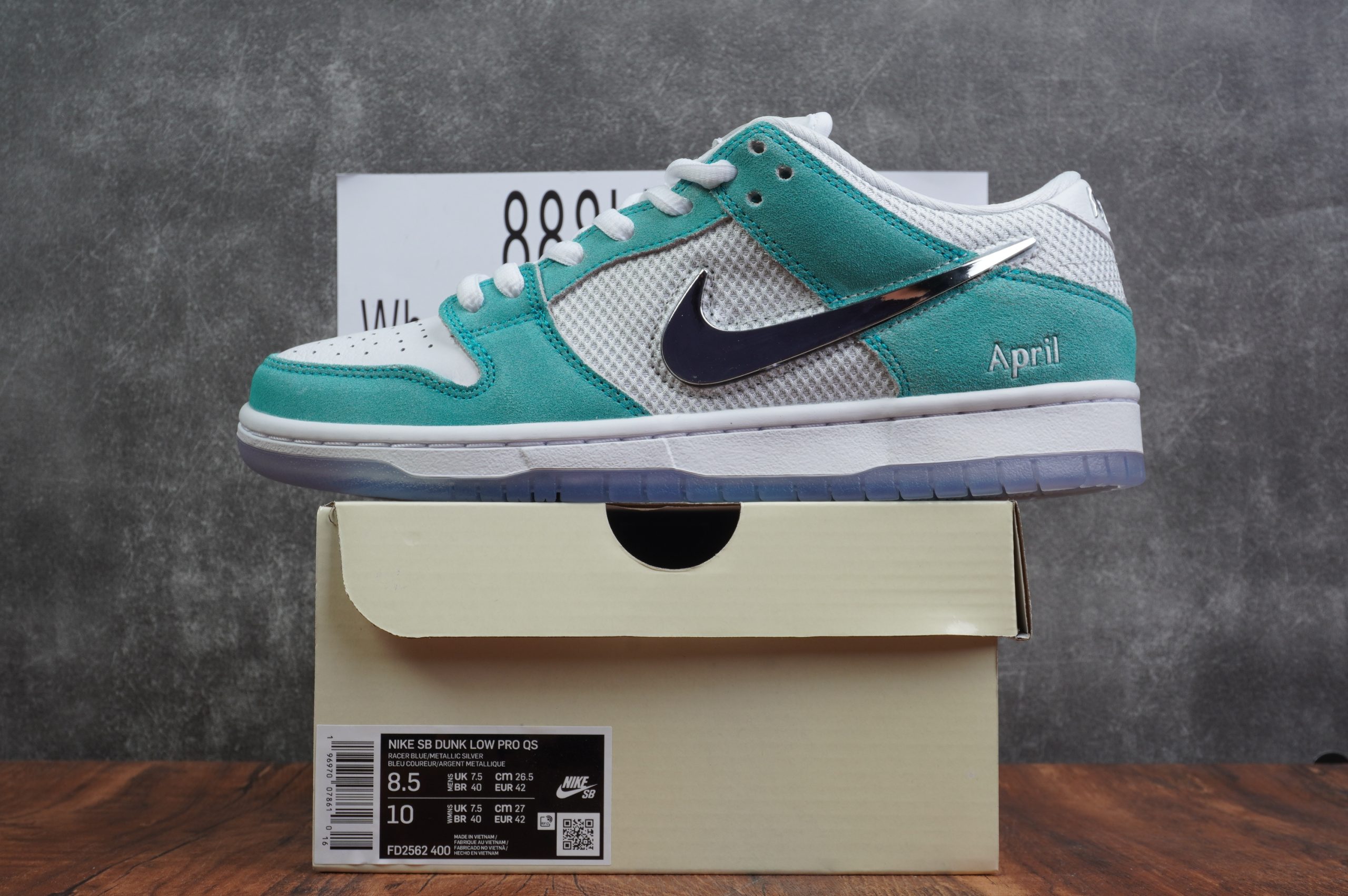 APRIL Skateboards X NIKE DUNK SB White and Multi-color