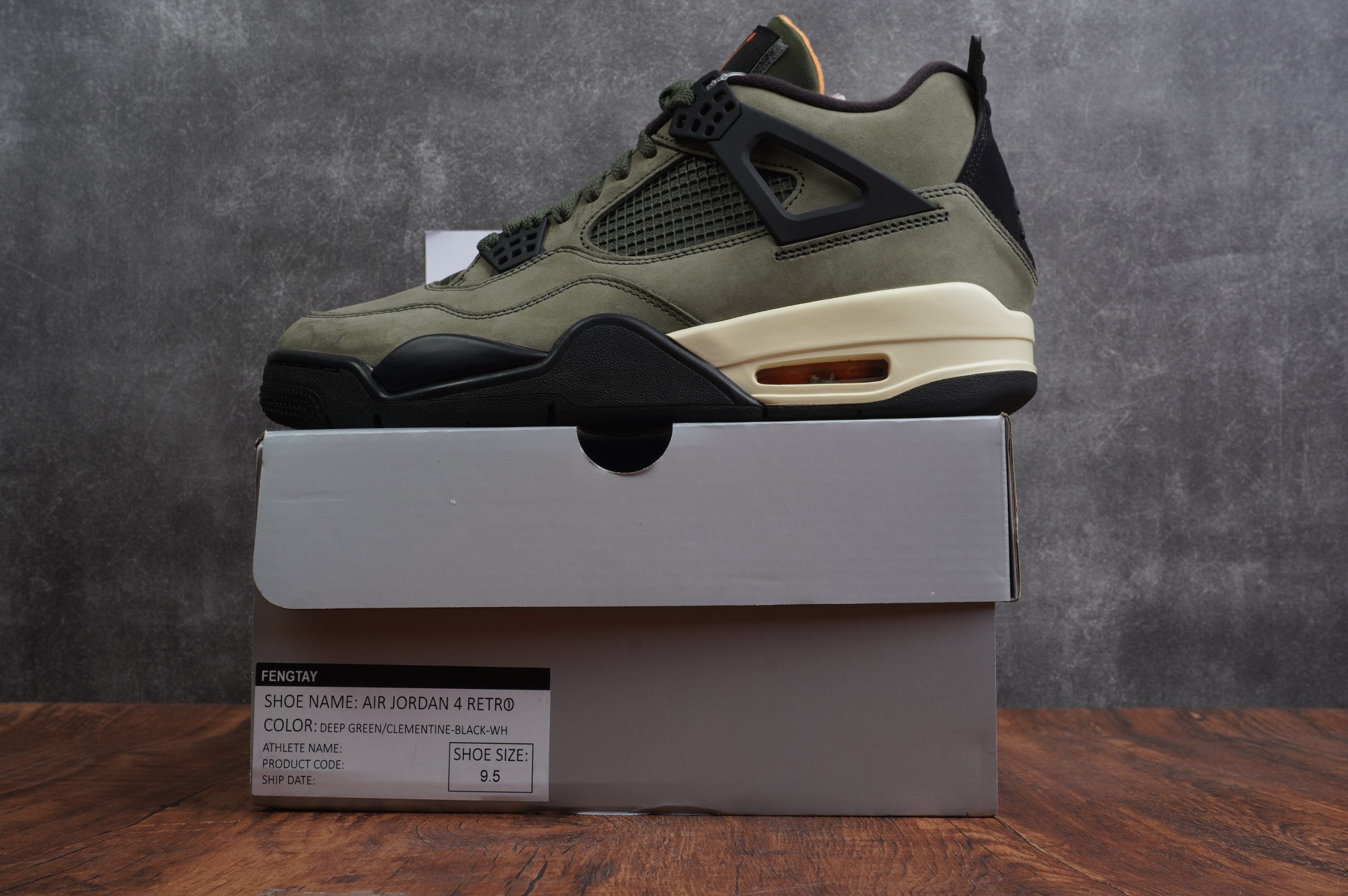 Jordan 4 Undefeated Travis Scott Olive