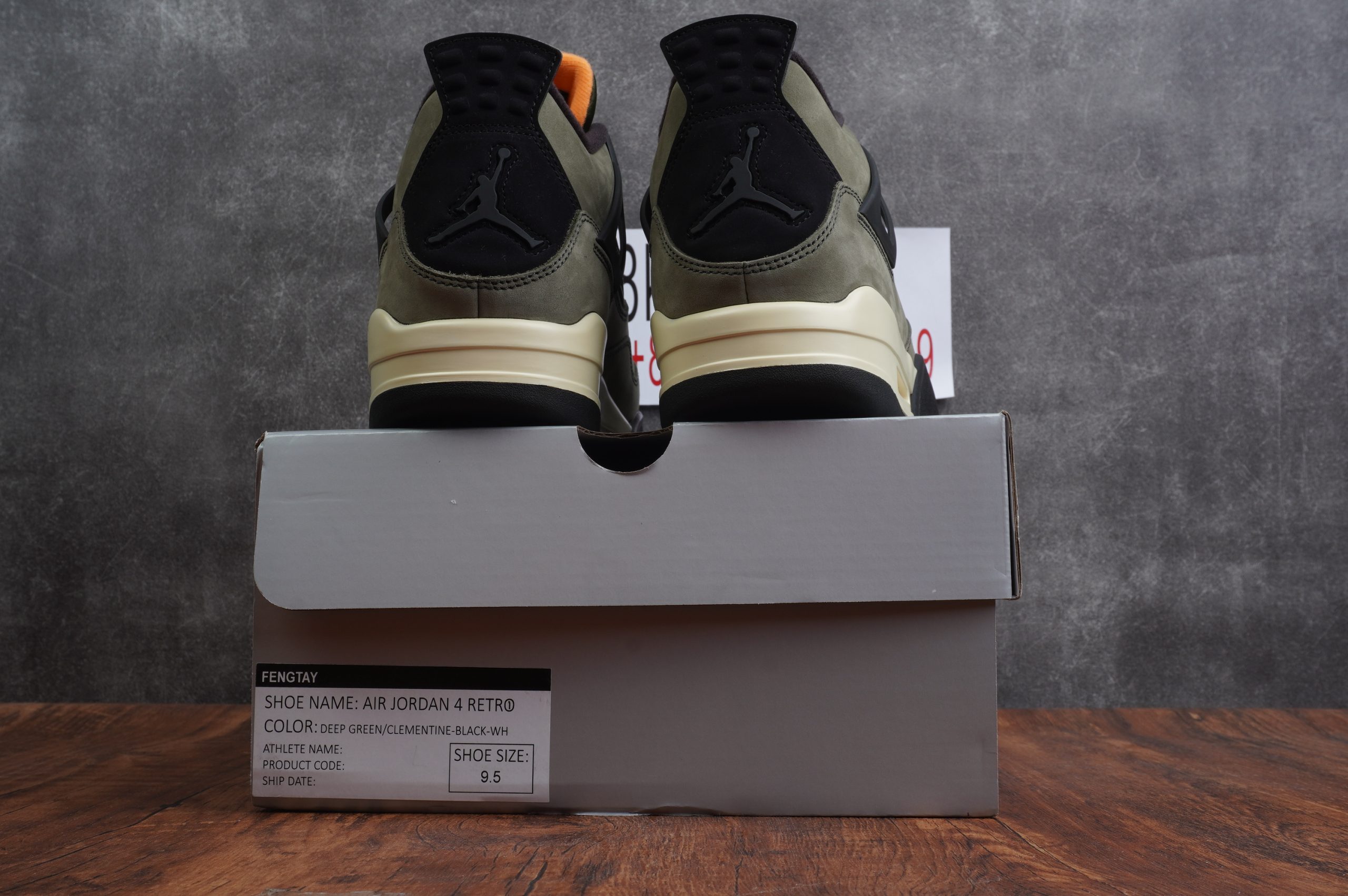 Jordan 4 Undefeated Travis Scott Olive